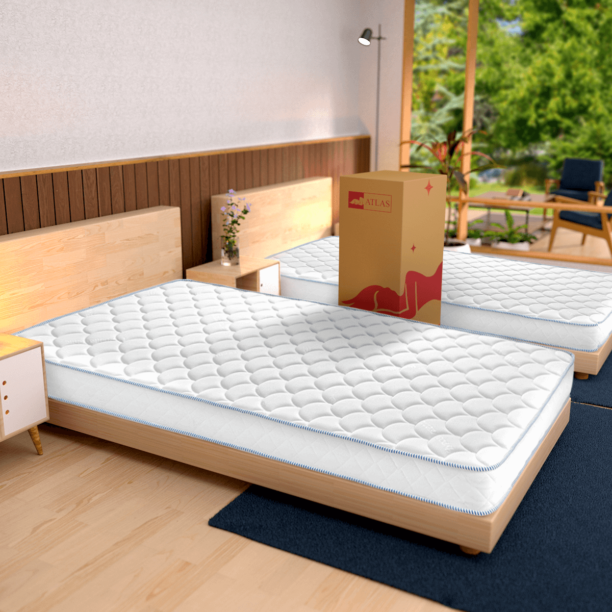 Colchón Individual en caja 2 Piezas, Ideal para Niños