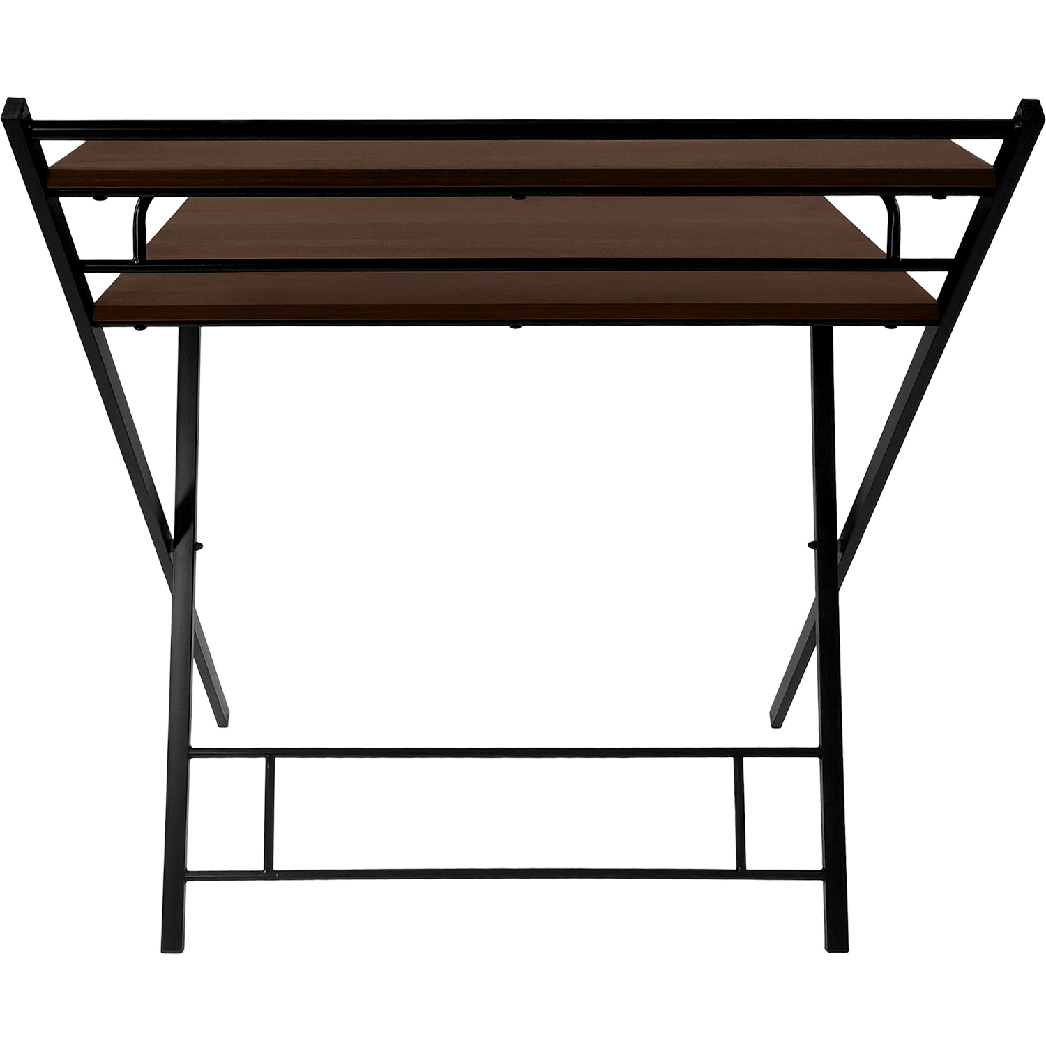 Escritorio Plegable 2 Niveles Cafe Mesa Trabajo Hogar Oficina