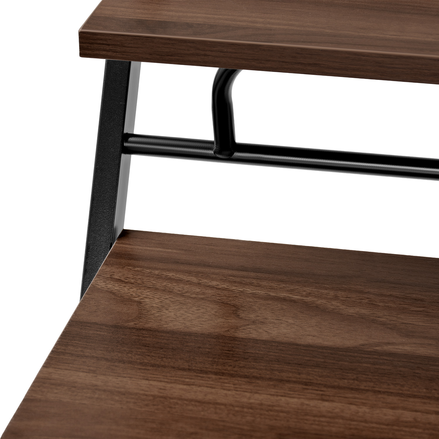 Escritorio Plegable 2 Niveles Cafe Mesa Trabajo Hogar Oficina