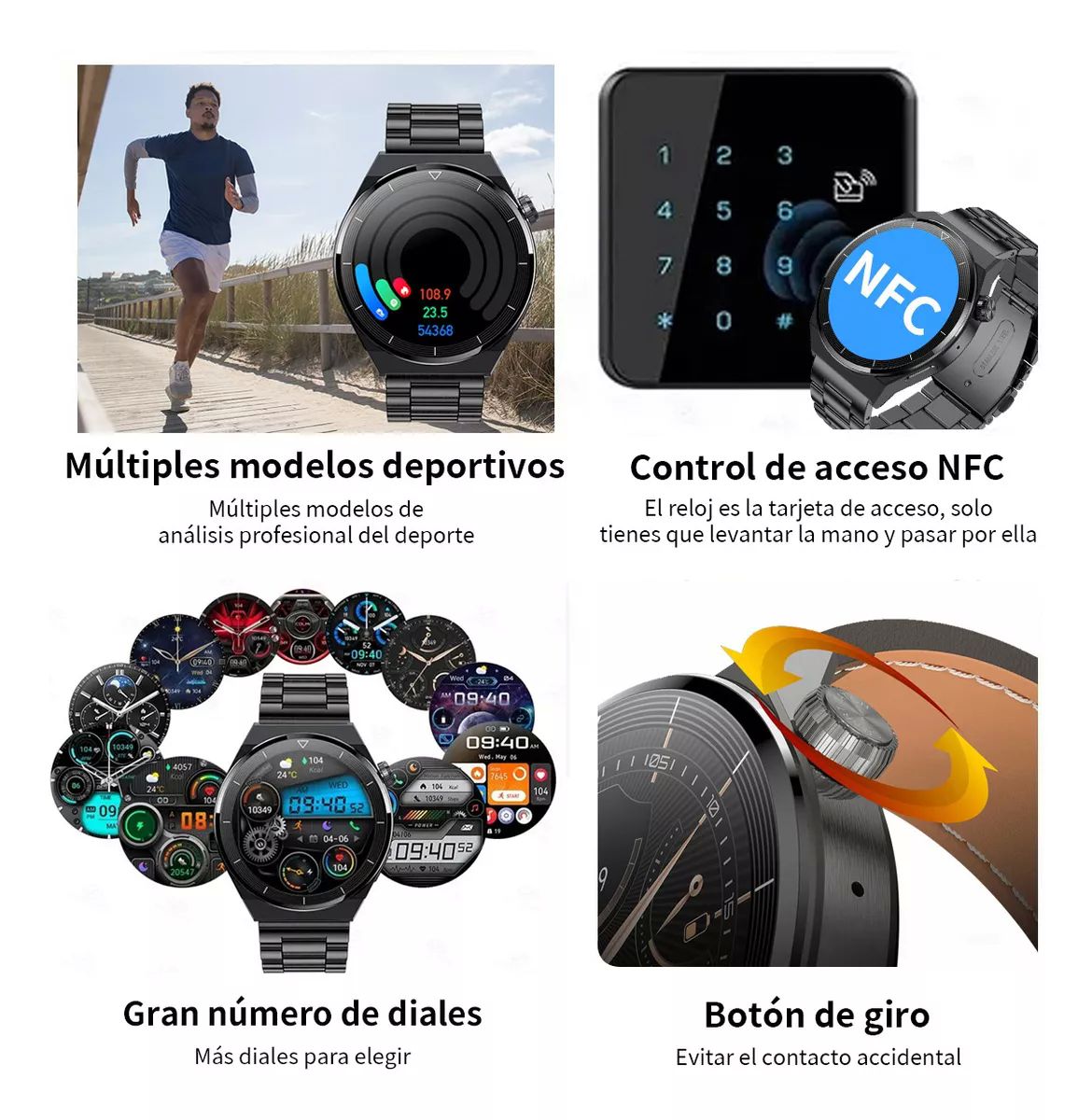 Reloj Inteligente Foxbox-bluetooth Deportivo E Impermeable