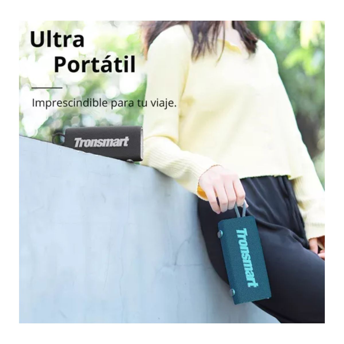 Bocina Tronsmart Trip Portátil Con Bluetooth 5.3 P/Color Negro