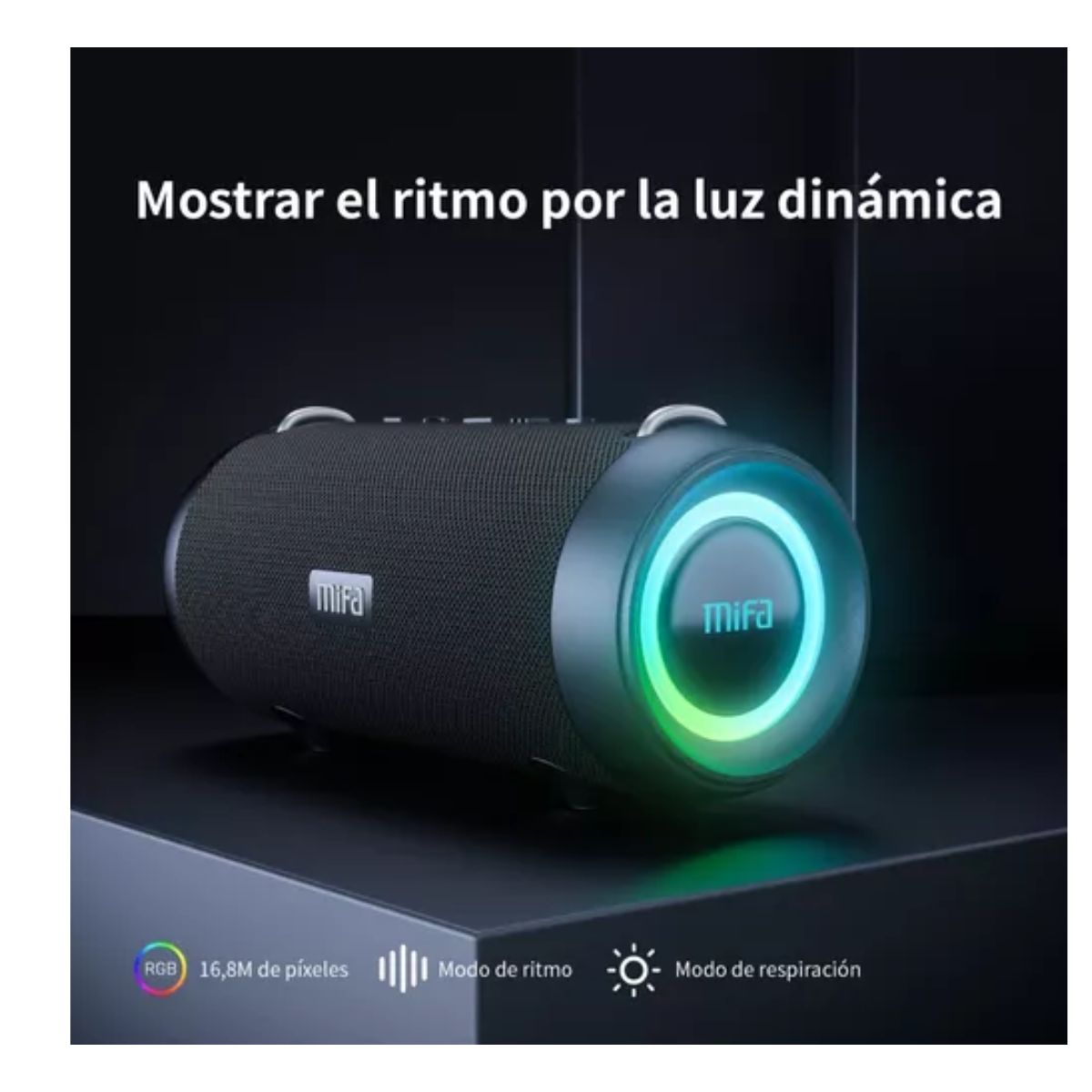 Bocina Mifa A90 portátil con bluetooth negra