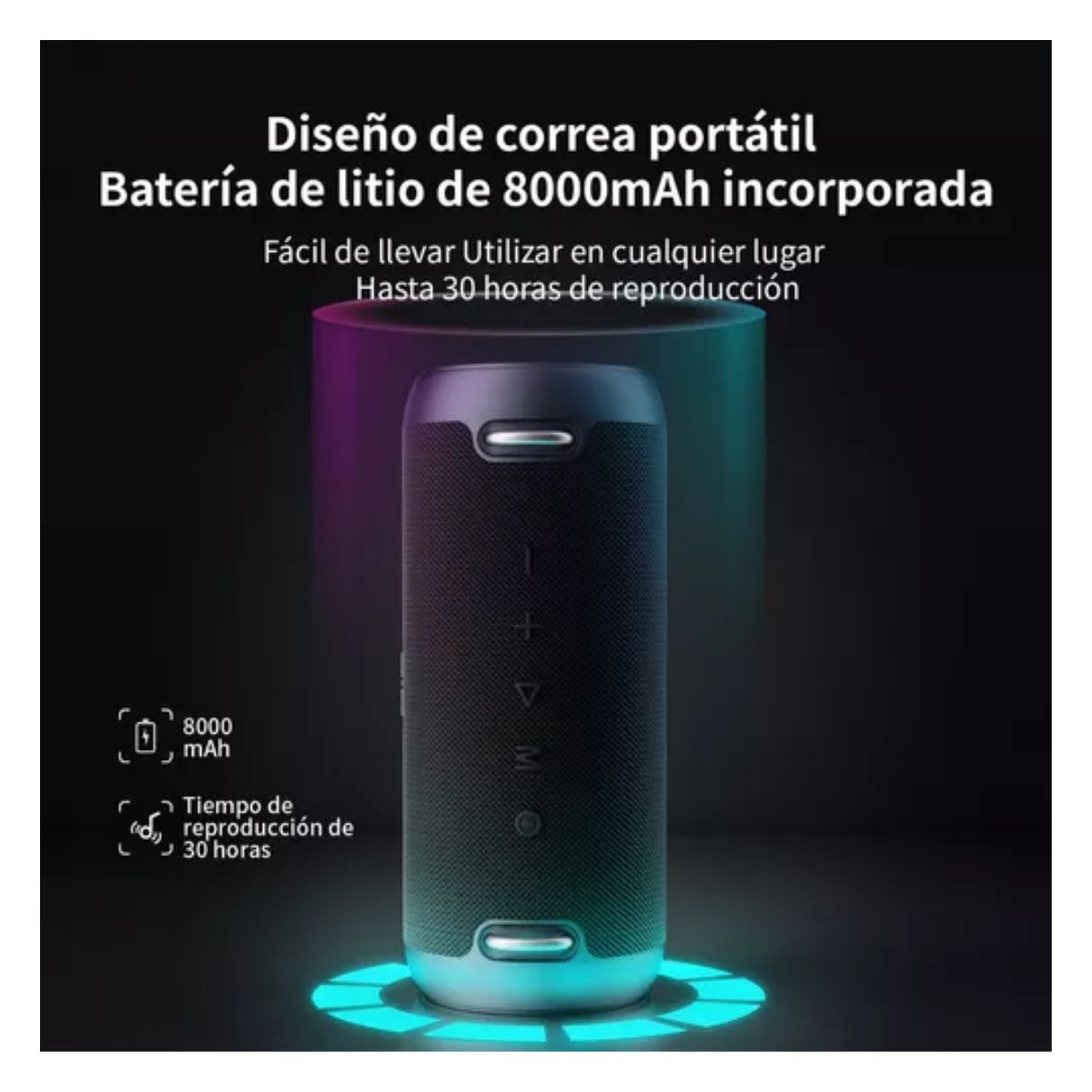 Bocina Mifa A90 portátil con bluetooth negra