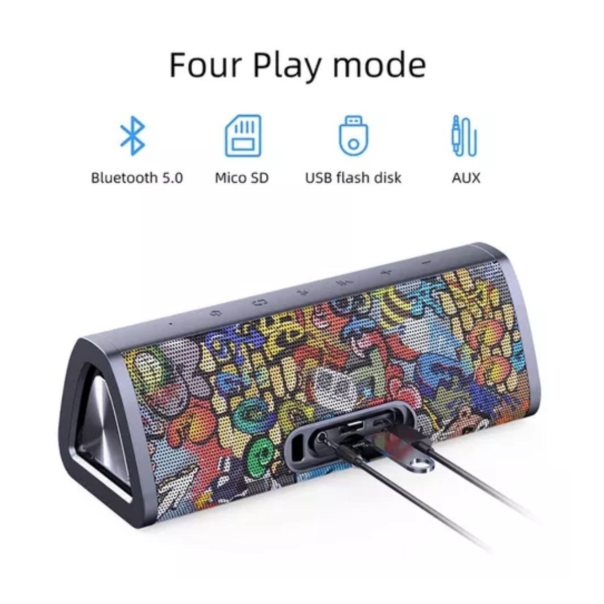 Bocina Mifa A10+ Portátil Recargable Estéreo Con Bluetooth Graffiti