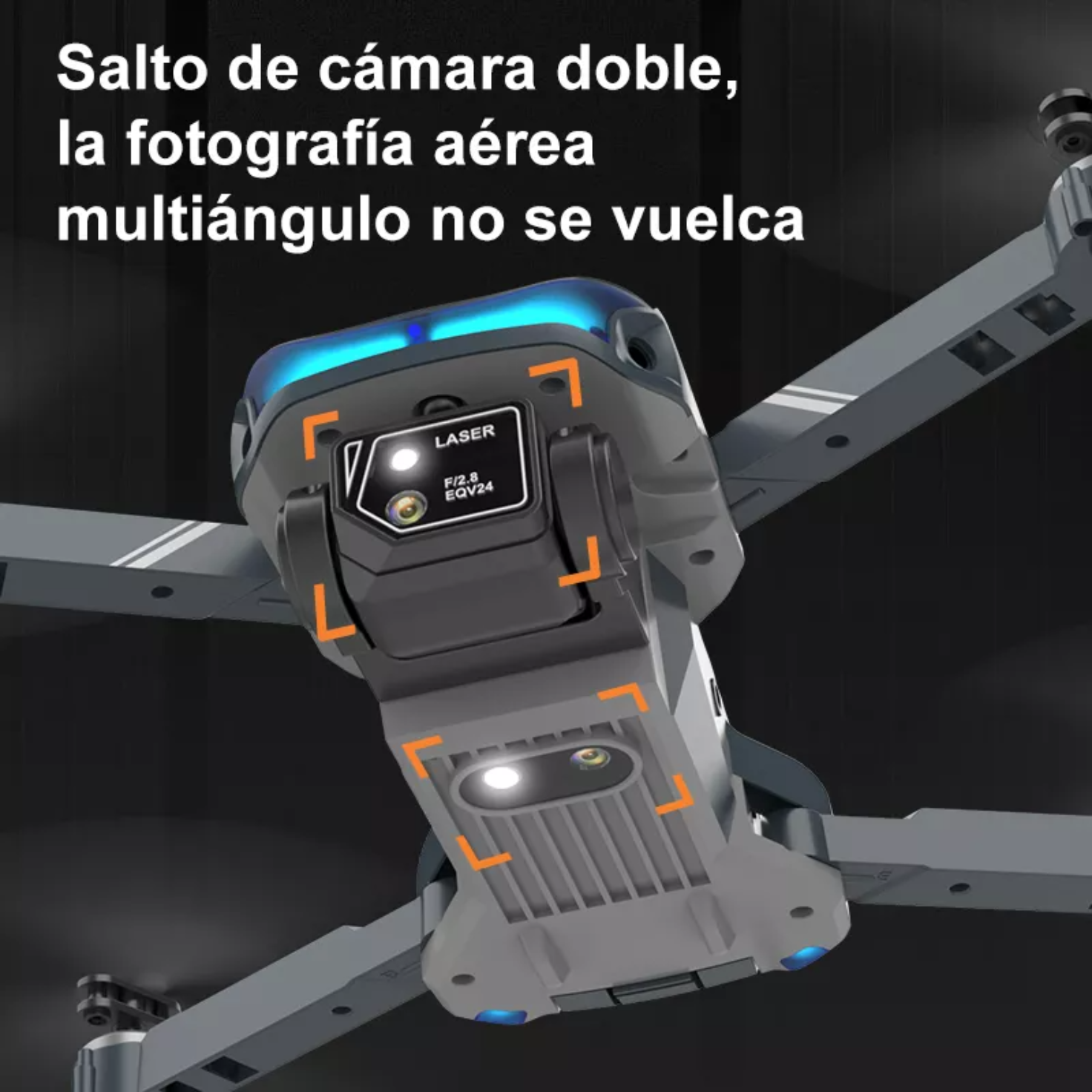 Mini drone Axnen 4K XT9 3 Battery con dual cámara HD 2.4GHz 3 baterías Oscuro Gris.