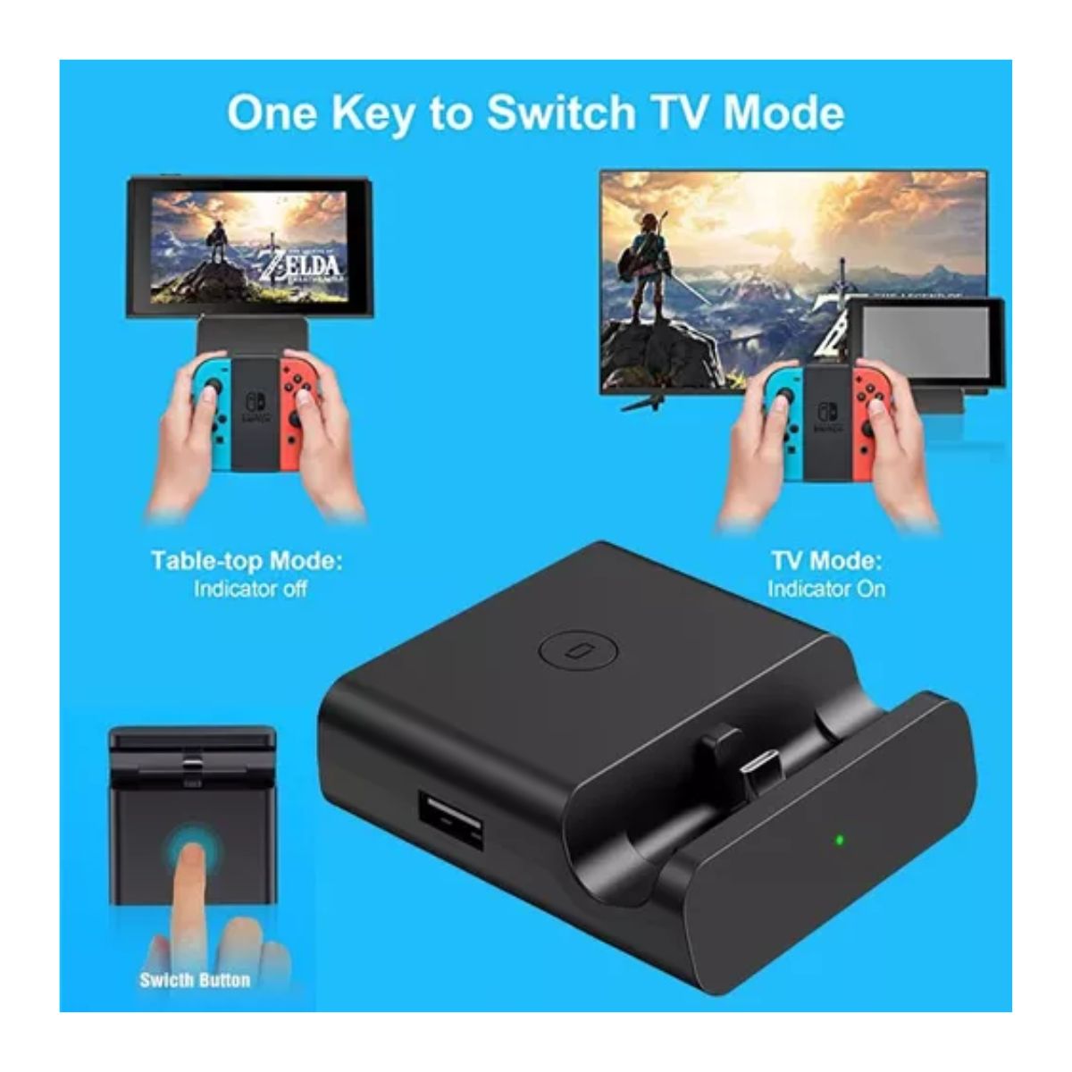 Base De Tv 4k Para Nintendo Switch/ Oled Negro