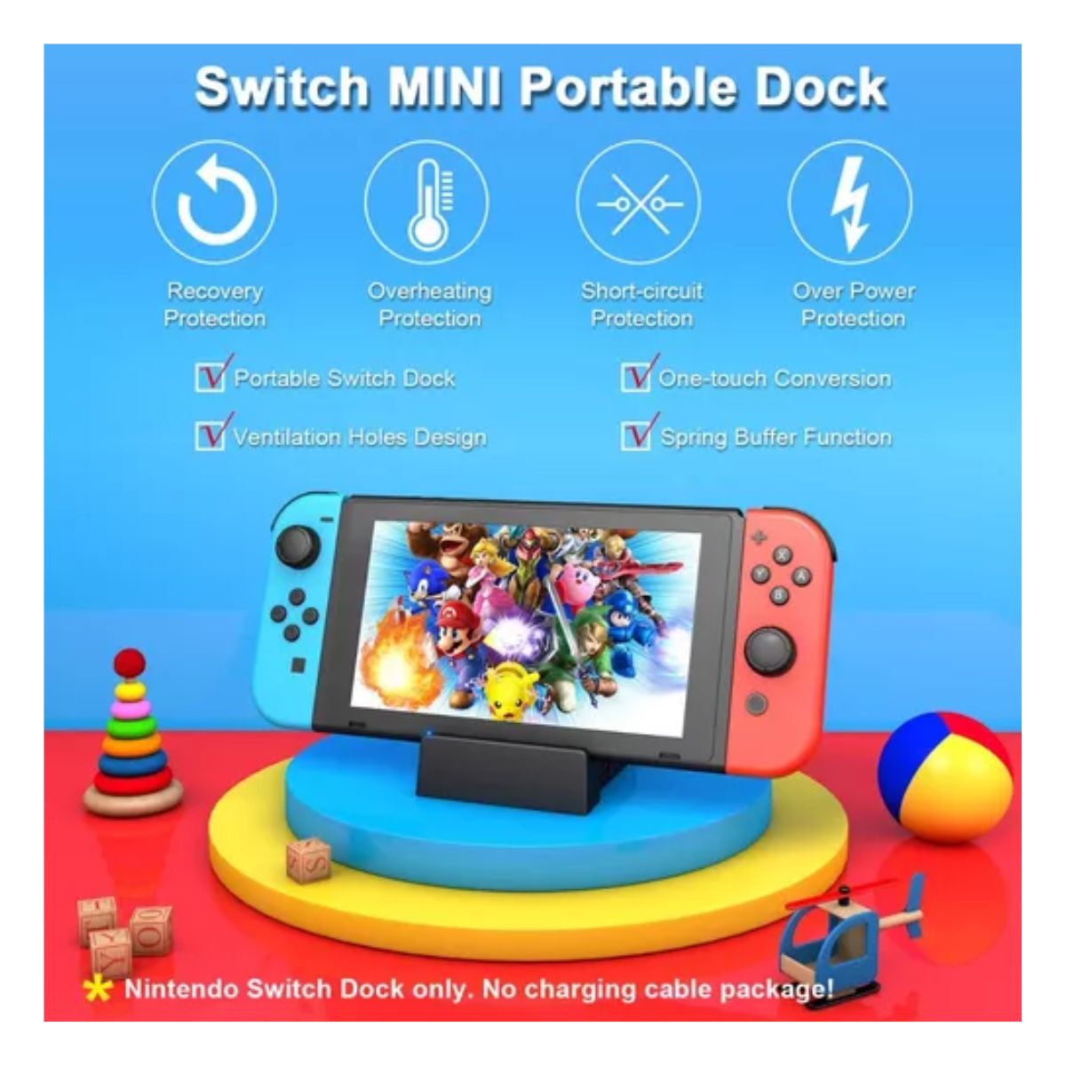 Base De Tv 4k Para Nintendo Switch/ Oled Negro