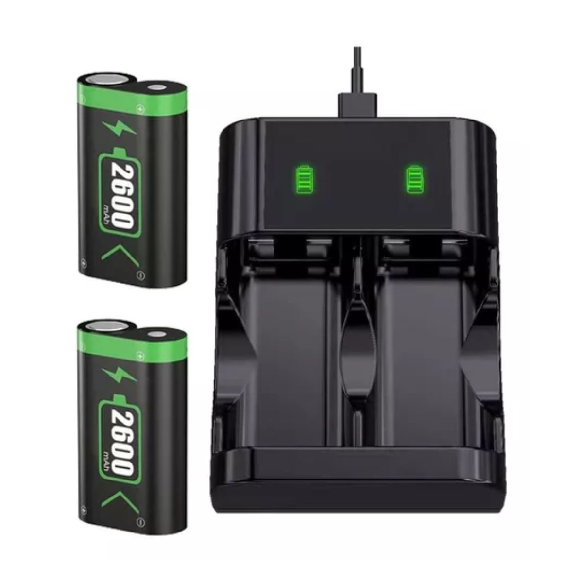 Batería Recargable Para Mando Xbox One/s/x/elite, 2x2600mah Negro