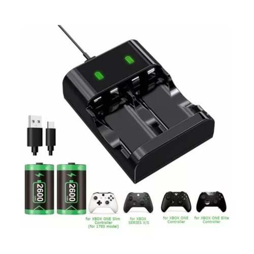 Batería Recargable Para Mando Xbox One/s/x/elite, 2x2600mah Negro