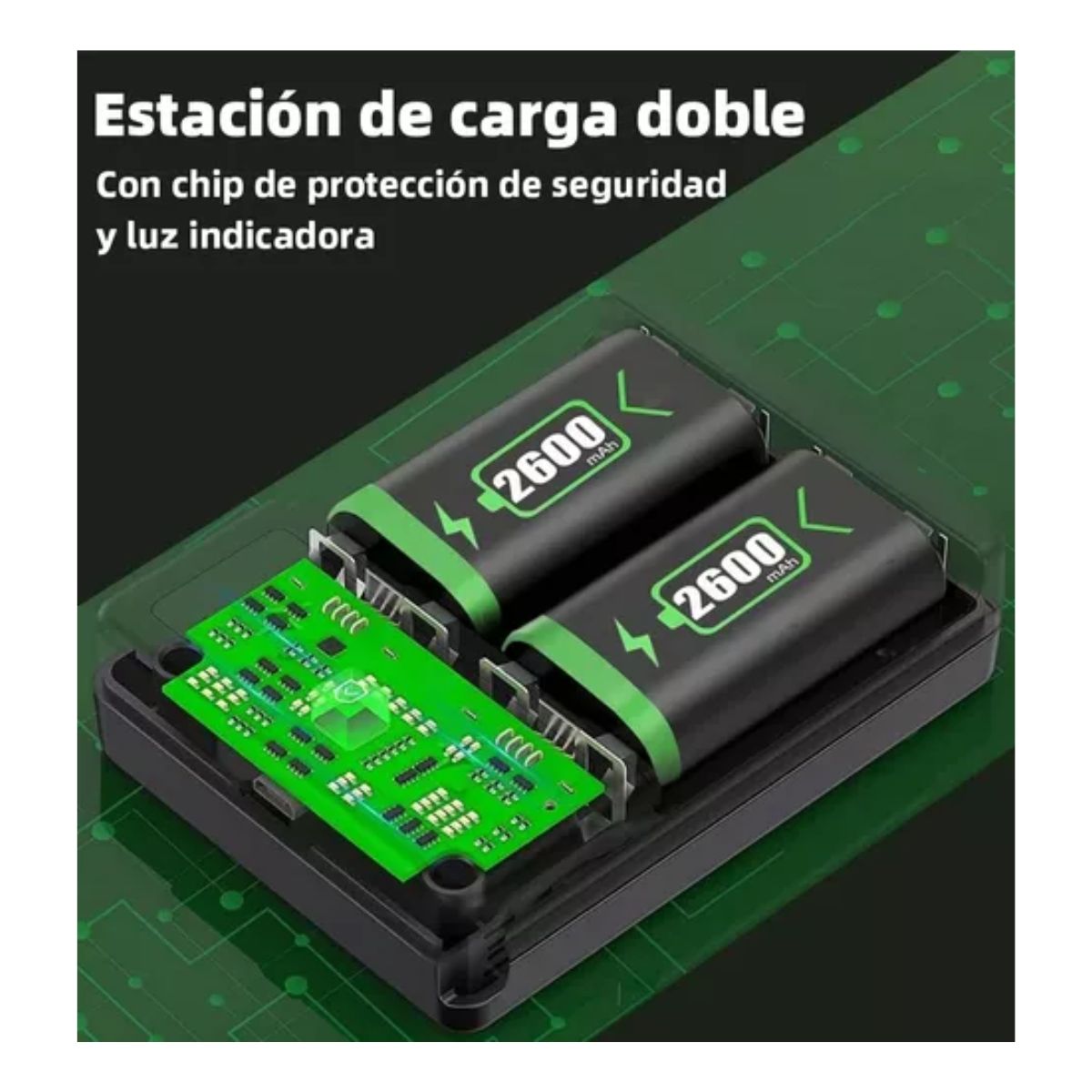 Batería Recargable Para Mando Xbox One/s/x/elite, 2x2600mah Negro