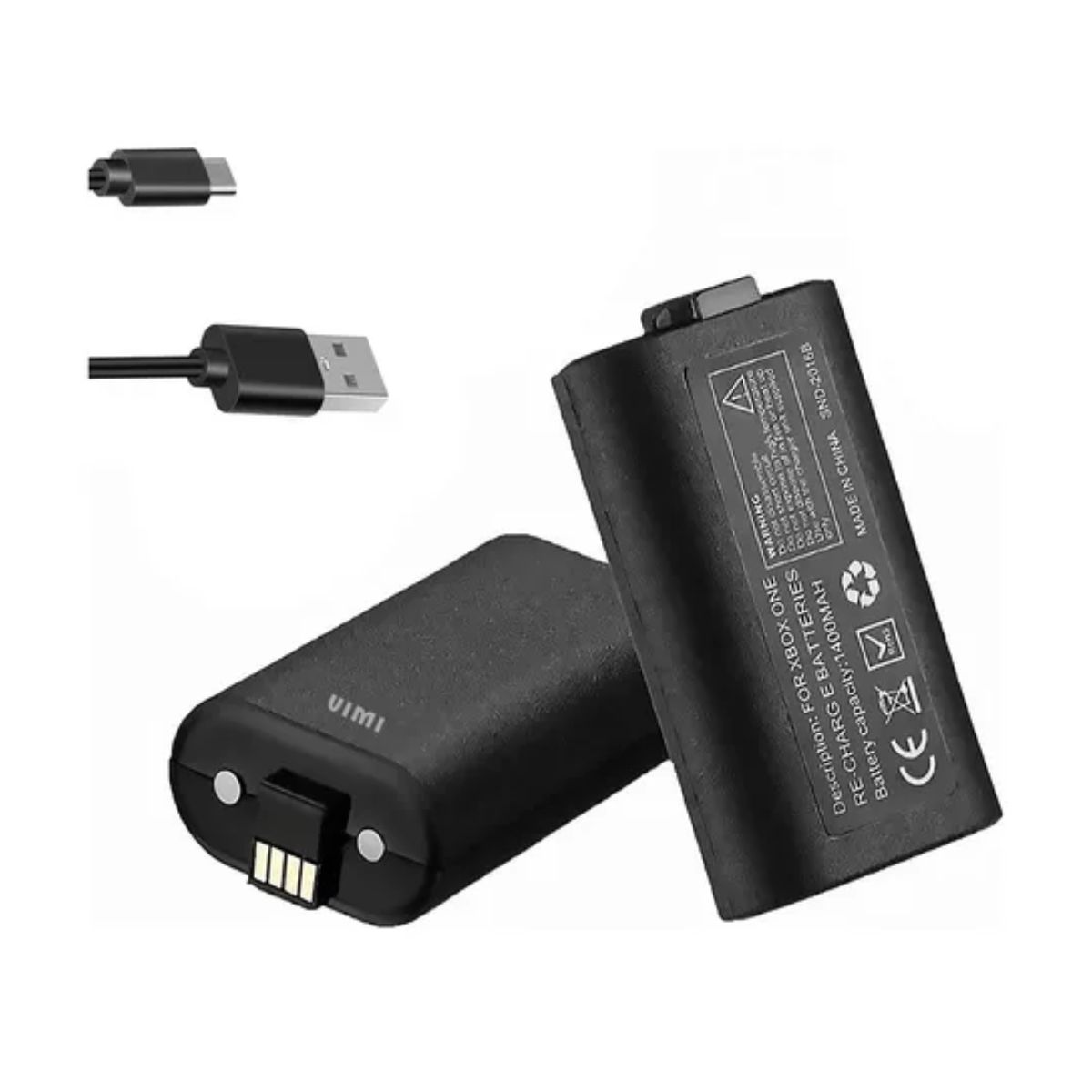 Kit Cargador Y 2 Baterias Recargable Para Xbox One Serie X/s Negro