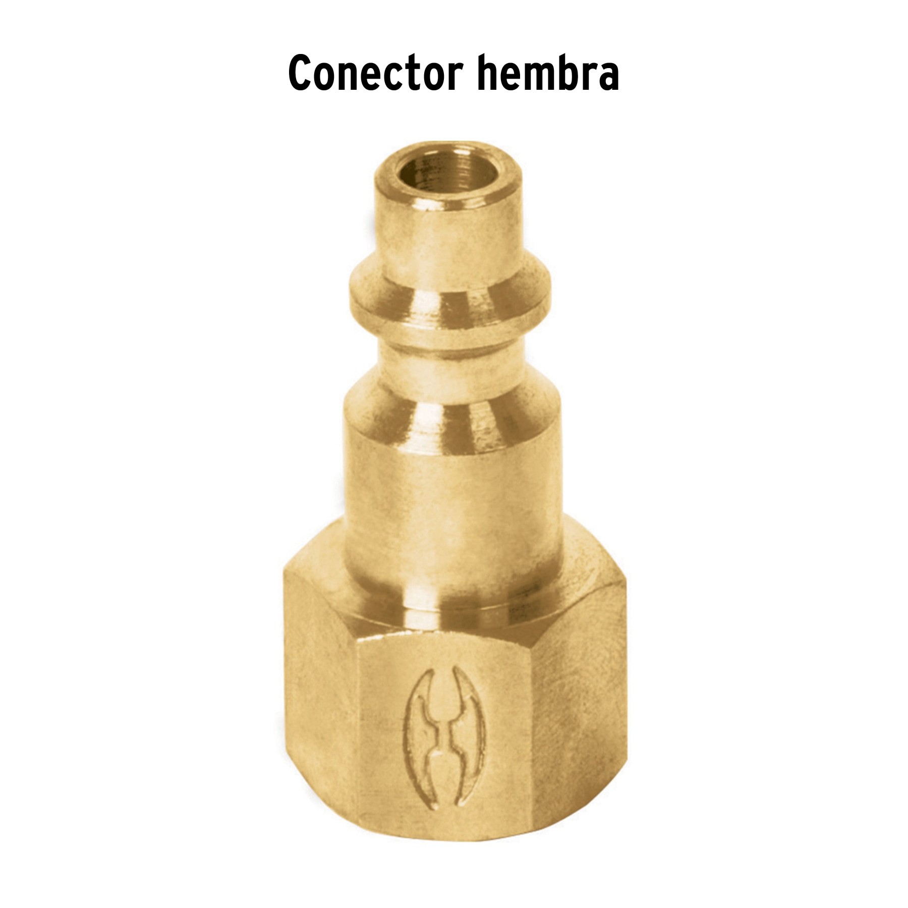 CONECTOR RÁPIDO DE LATÓN, TIPO F, CUERDA 1/4" NPT, HEMBRA TRUPER 19082