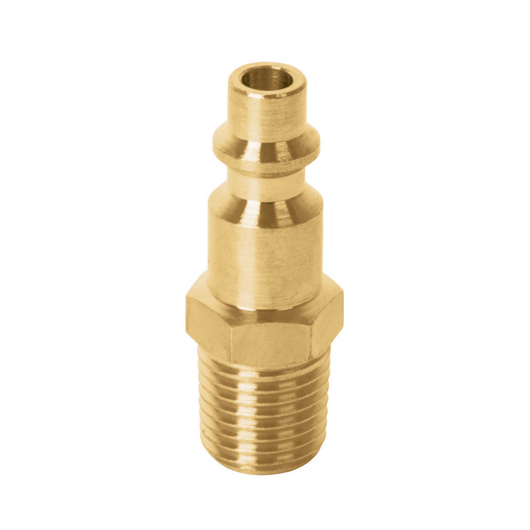 CONECTOR RÁPIDO DE LATÓN, TIPO M, CUERDA 1/4" NPT, MACHO TRUPER 19083