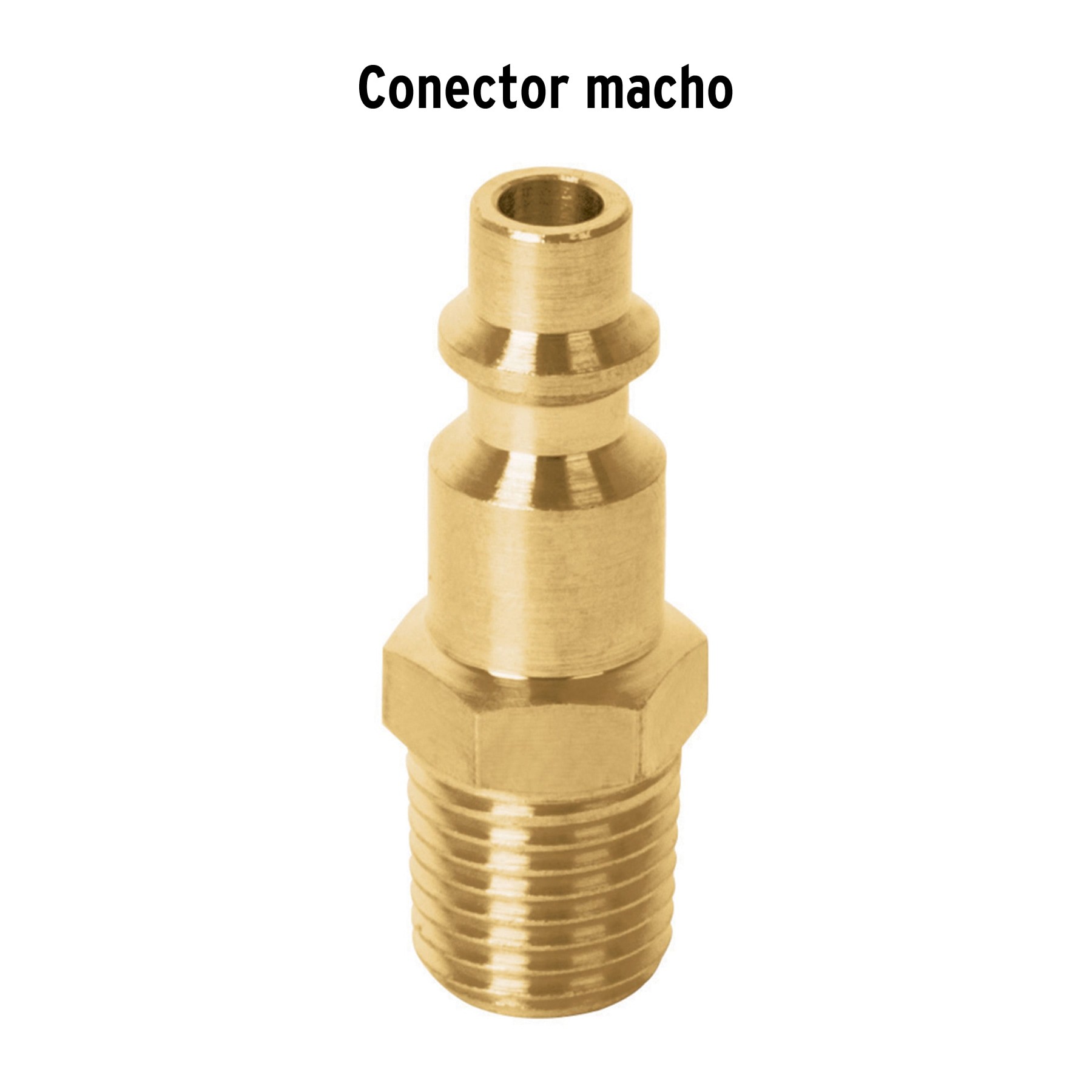 CONECTOR RÁPIDO DE LATÓN, TIPO M, CUERDA 1/4" NPT, MACHO TRUPER 19083