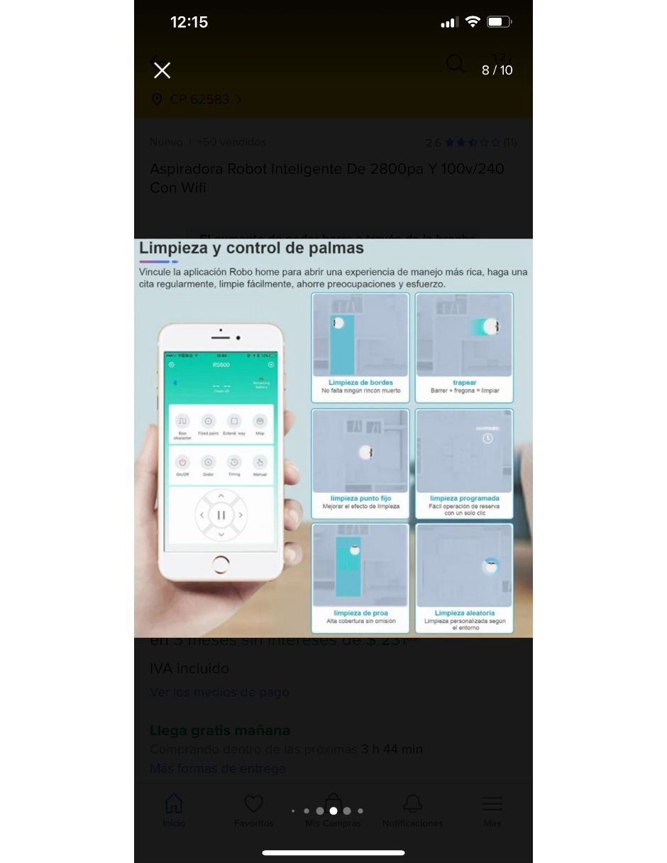  HomeRobot E500 Robot aspirador/Trapeador .