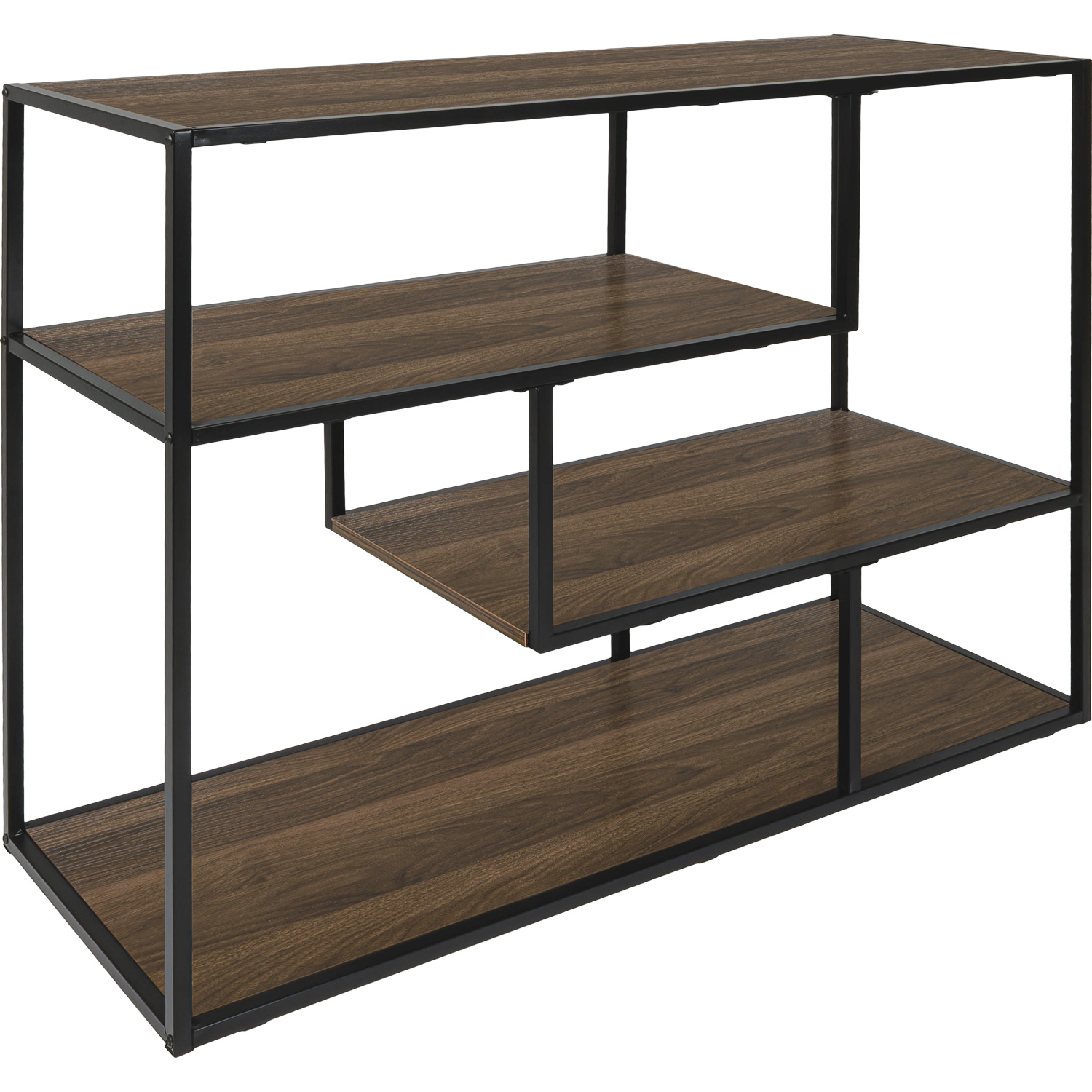 Estante Librero Organizador Mueble 4 Niveles Color Cafe 
