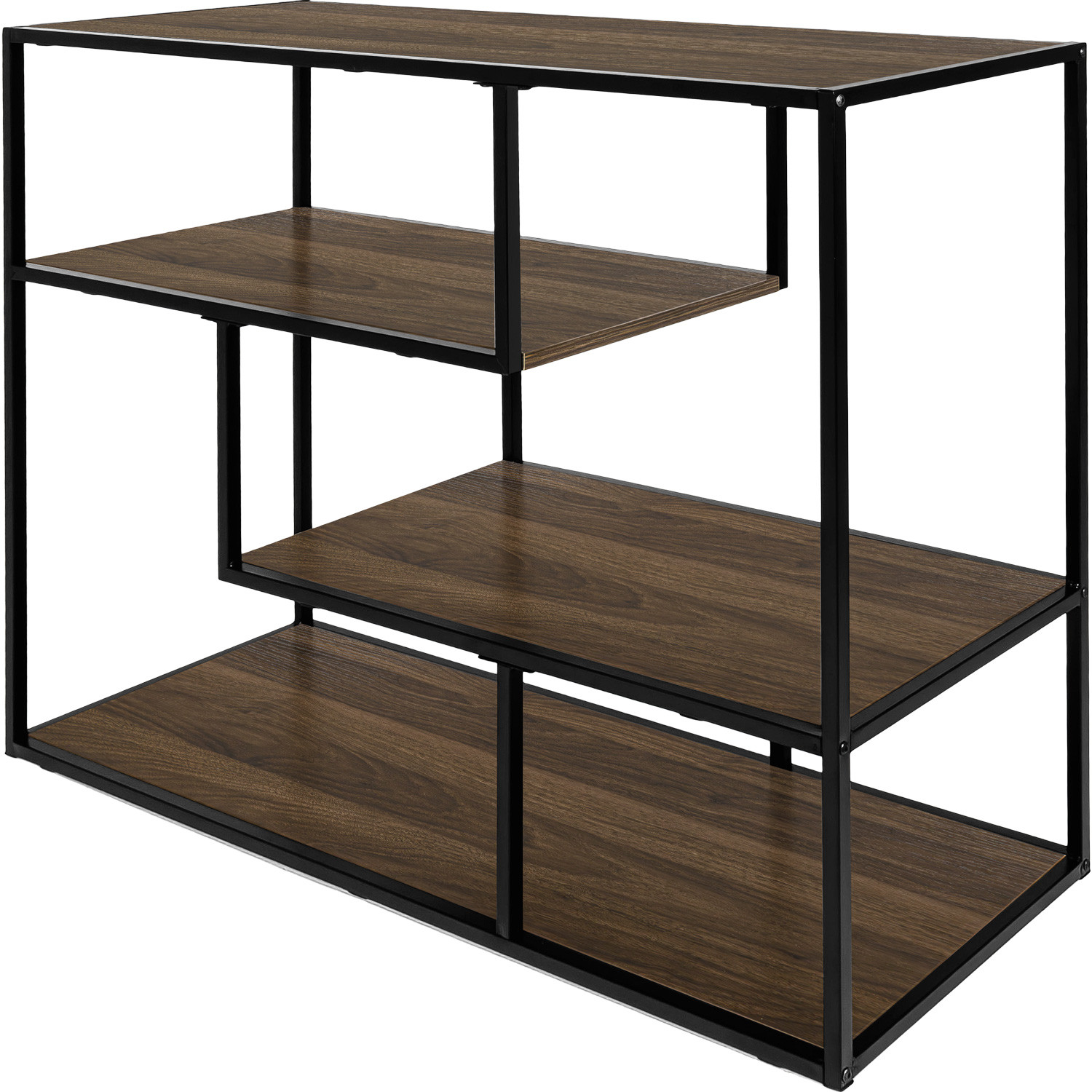 Estante Librero Organizador Mueble 4 Niveles Color Cafe 