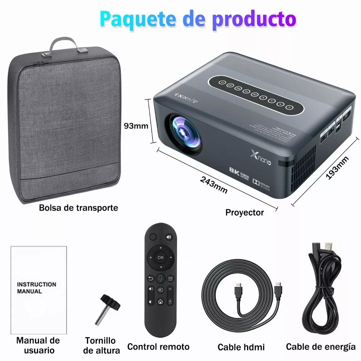 Proyector Profesional 8k Android Wifi Full Hd 1080p 8000 Lm