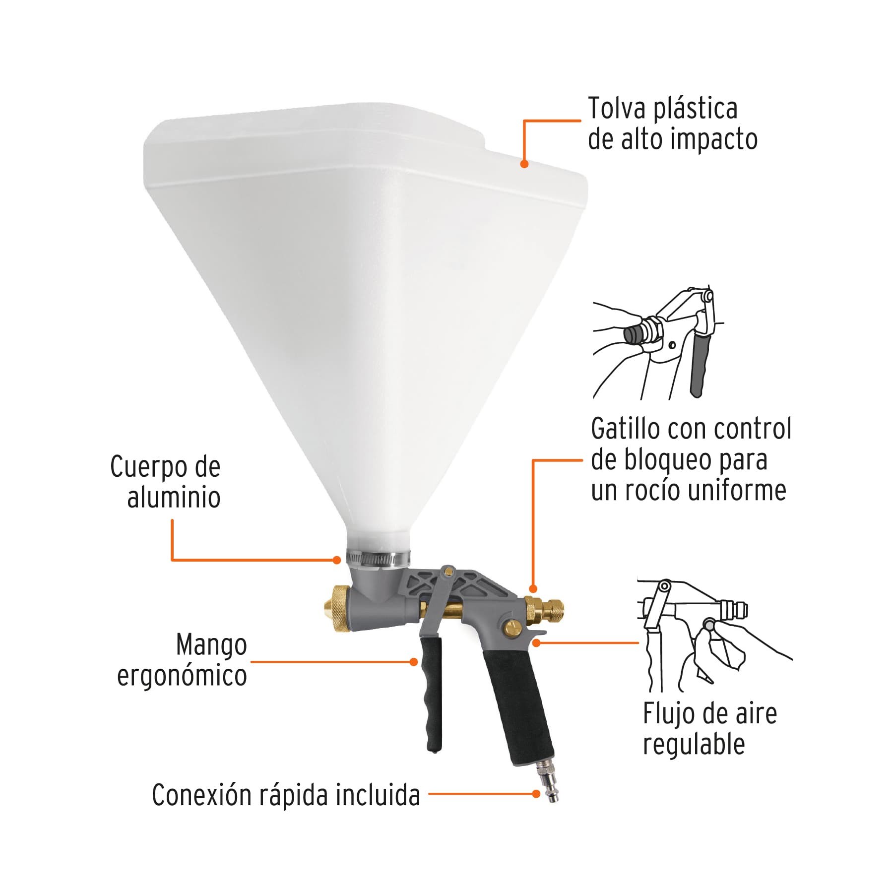 TIROLERA NEUMÁTICA, TRUPER 19233