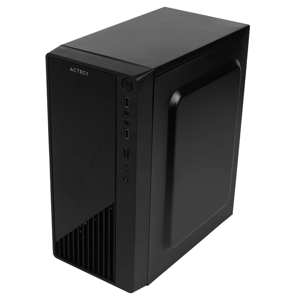Gabinete Acteck Kioto GC220 con Ventana Micro Tower, Micro ATX/Mini-ITX, USB 2.0, con Fuente 500W, sin Ventiladores Instalados, Negro