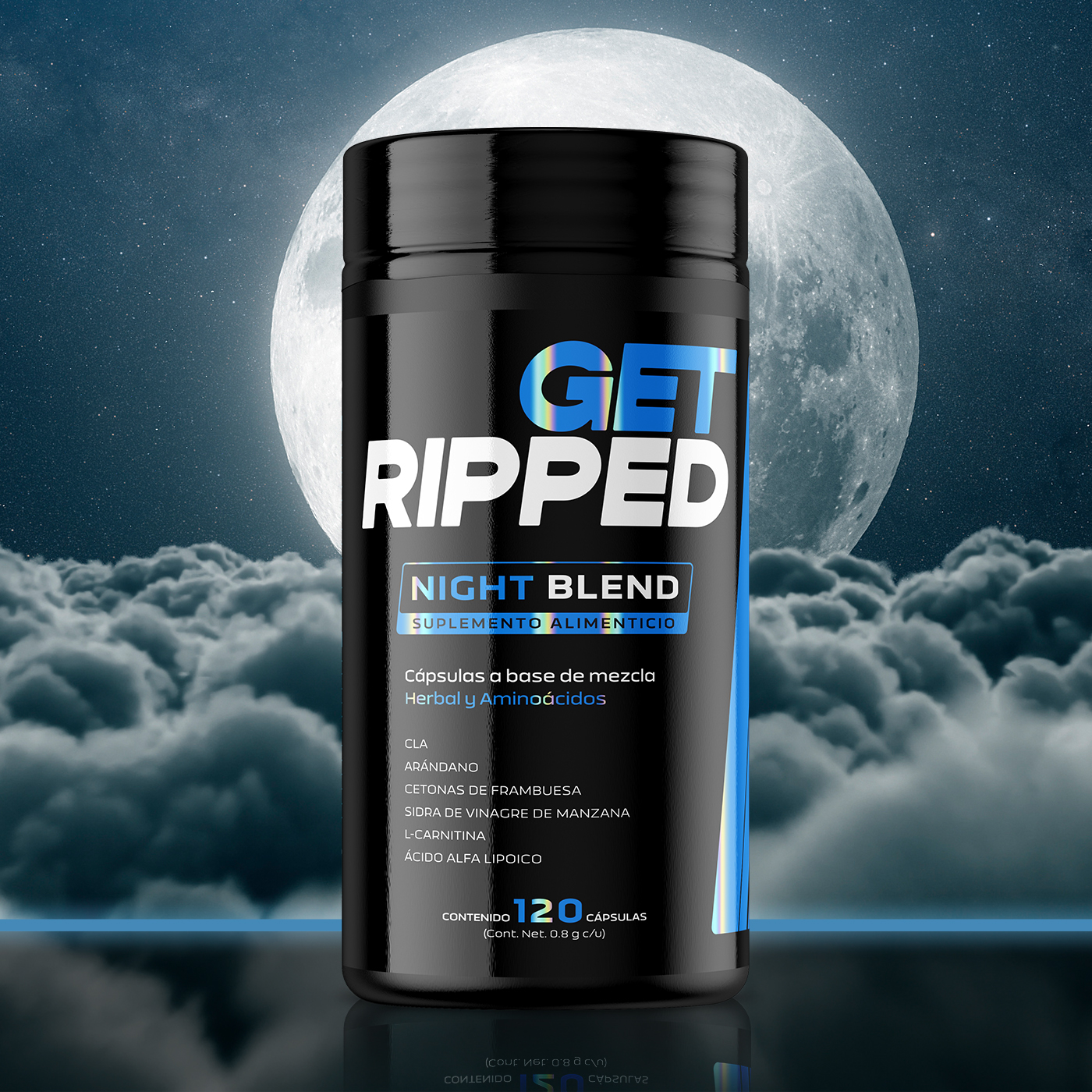 Night Blend Fórmula Nocturna 120 Capsulas Get Ripped.