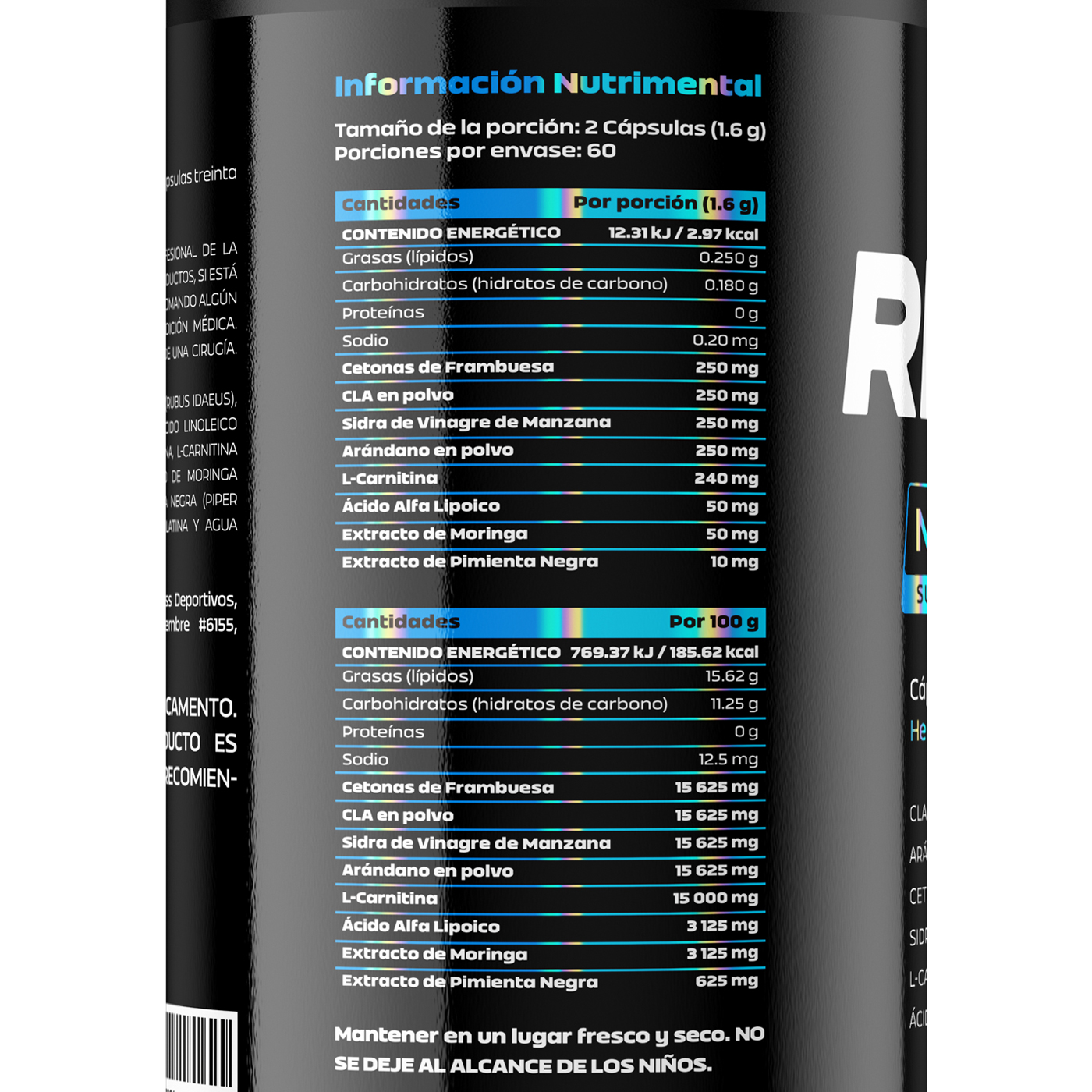 Night Blend Fórmula Nocturna 120 Capsulas Get Ripped.