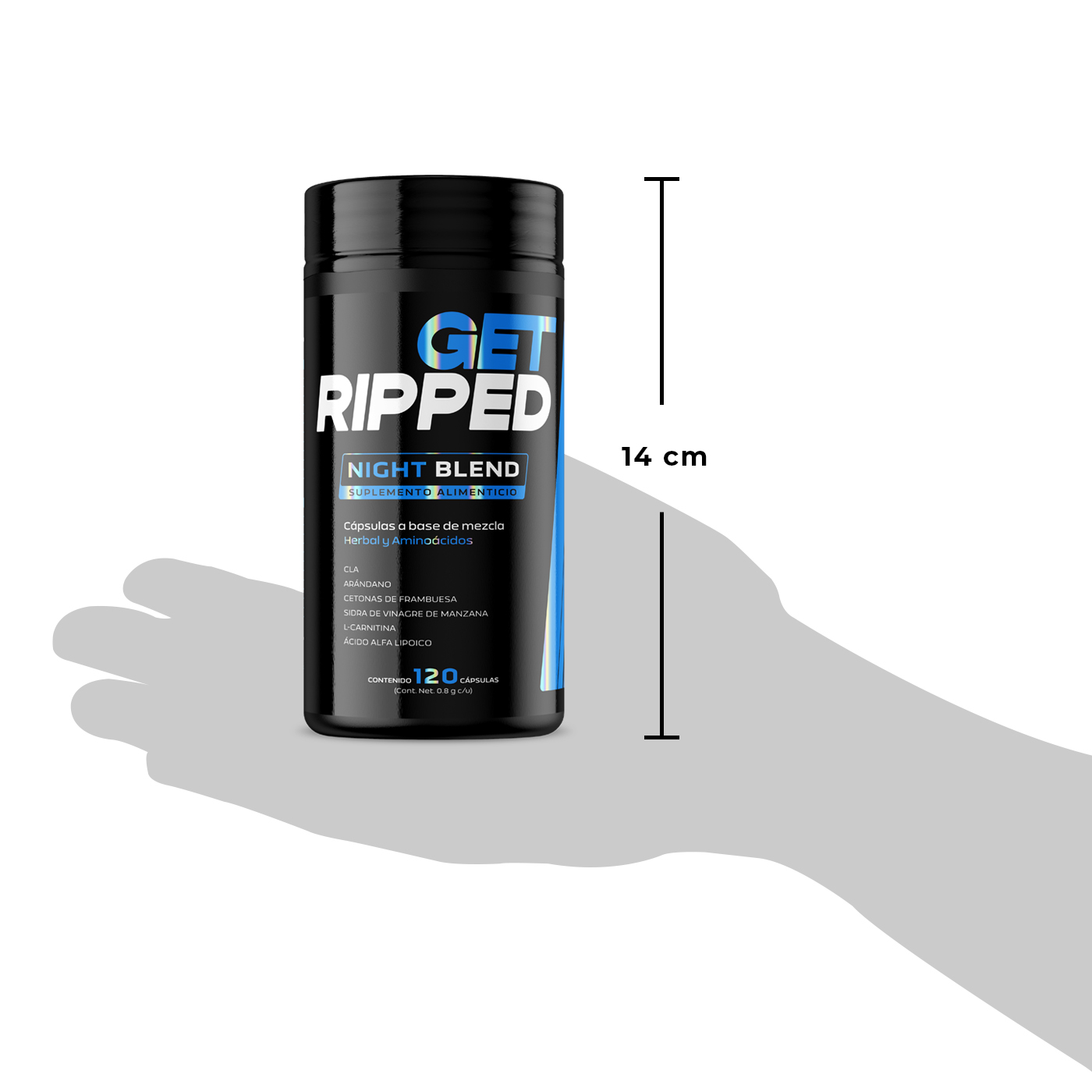 Night Blend Fórmula Nocturna 120 Capsulas Get Ripped.