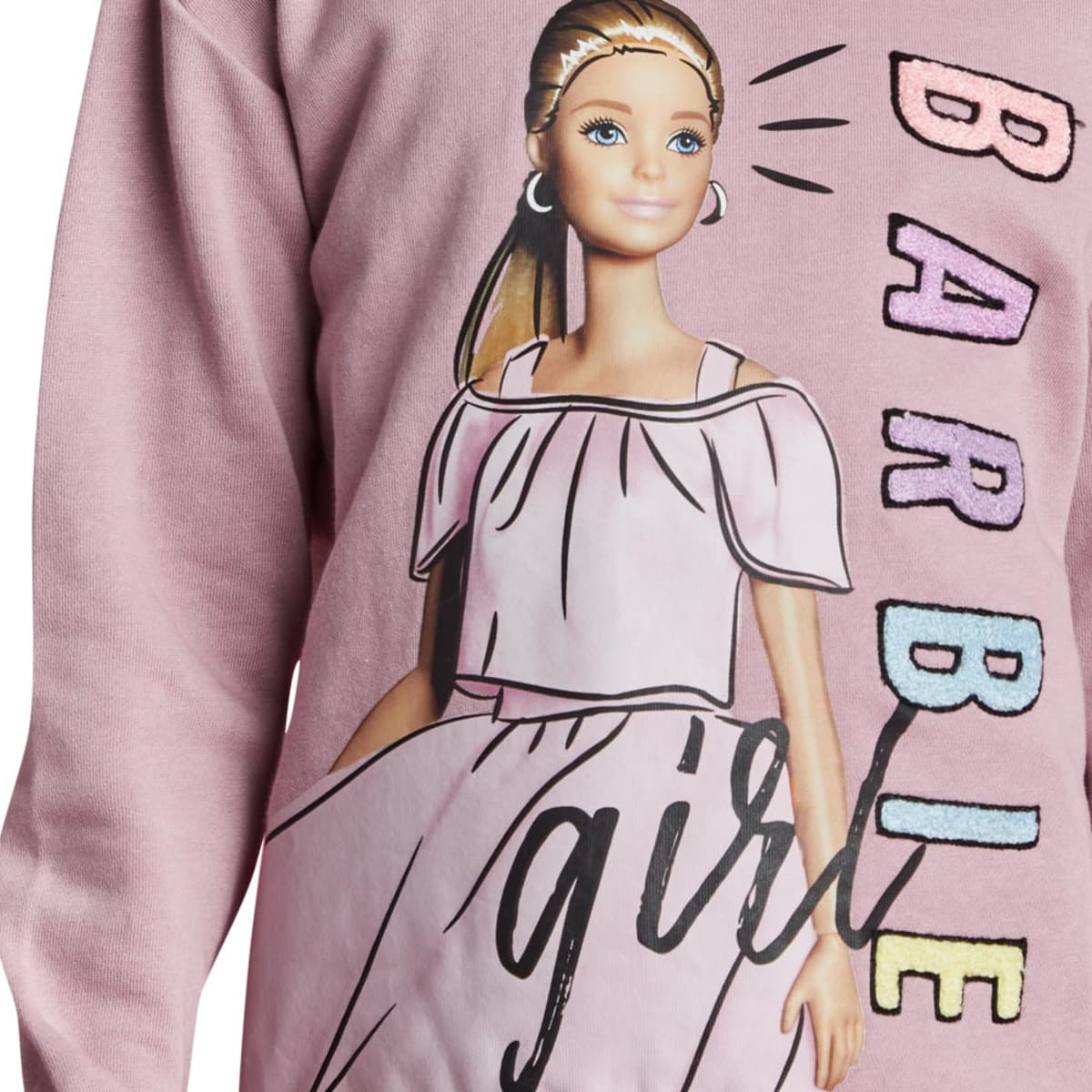 Sudadera color rosa de Barbie para niña, mod. 1092078