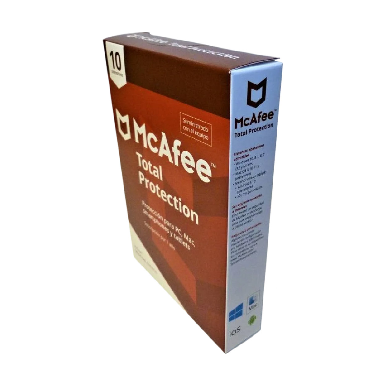 ANTIVIRUS MCAFEE TOTAL PROTECTION 10 US
