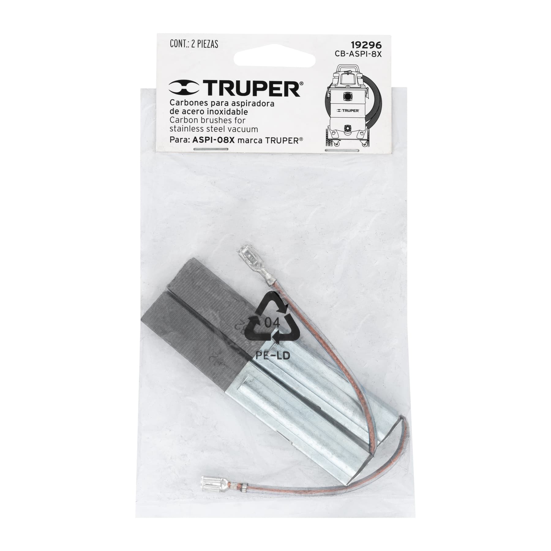 BOLSA CON 2 CARBONES DE REPUESTO PARA ASPI-08X TRUPER 19296