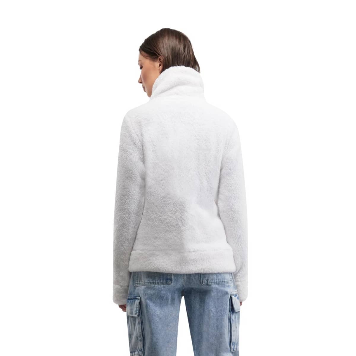 Chamarra Holly Land blanca para mujer, con capucha, mod. 153591