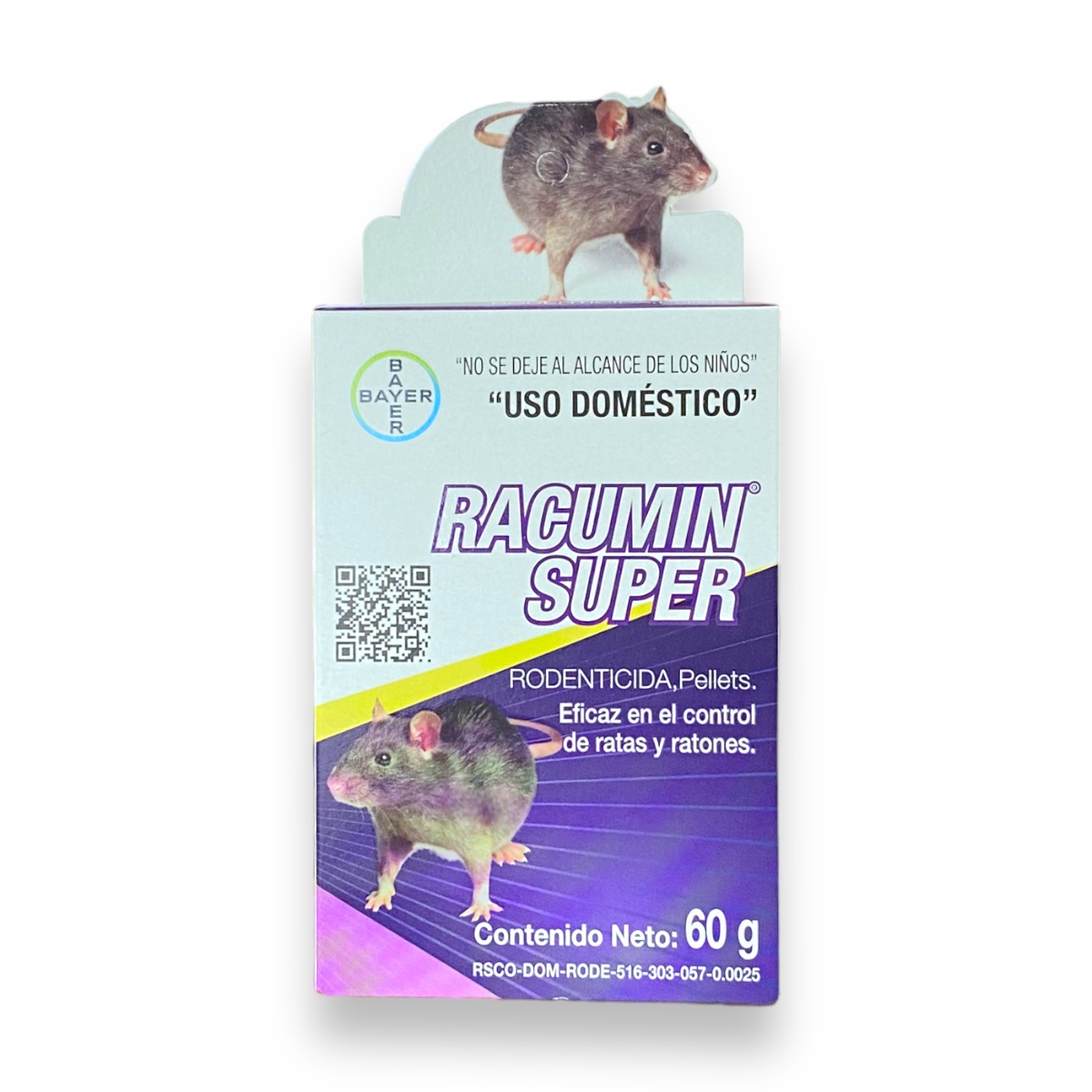 Racumin Super Bayer Rodenticida Pellets 60 Grms 3 Piezas