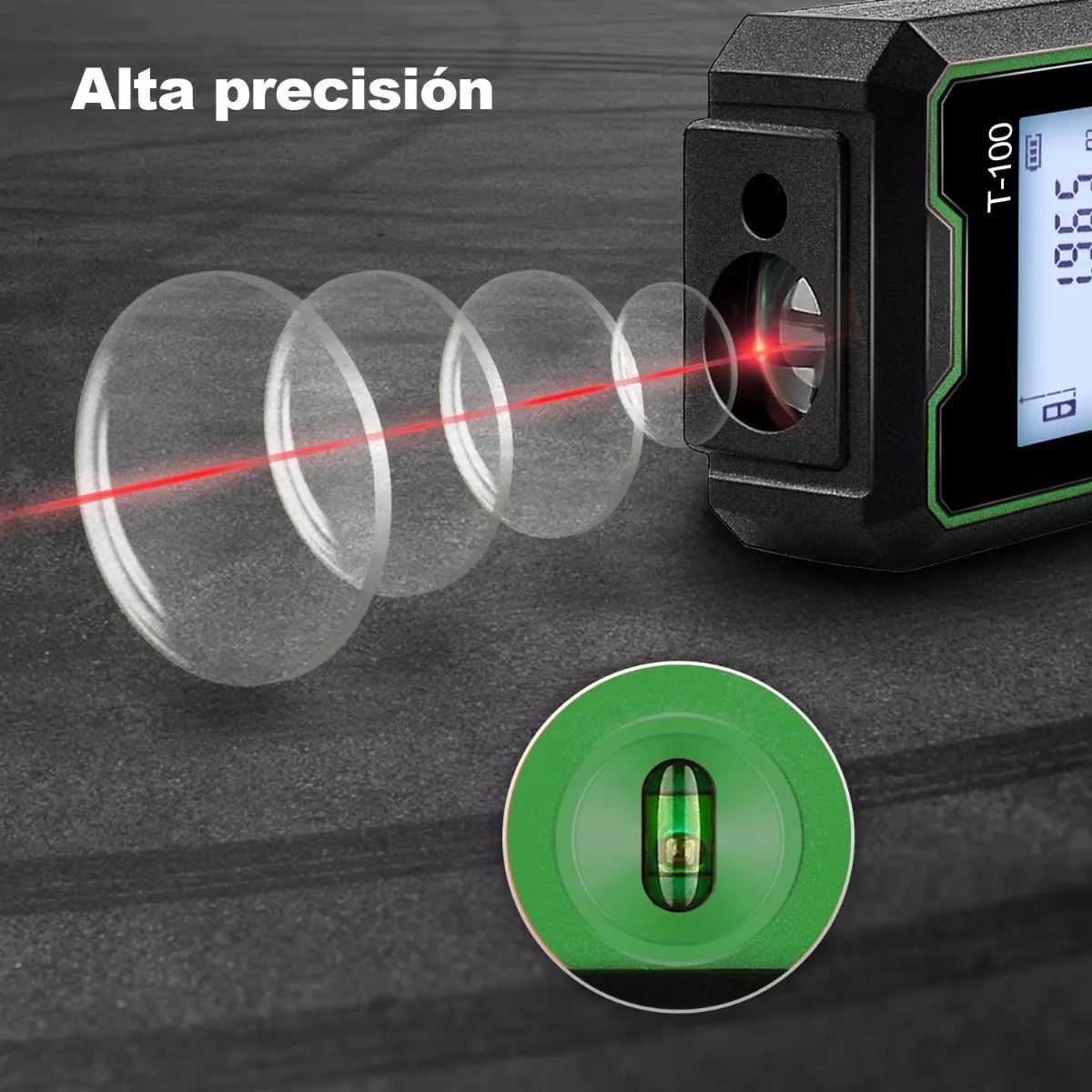 Telemetro Laser Distanciometer 100m De Medidor Verde