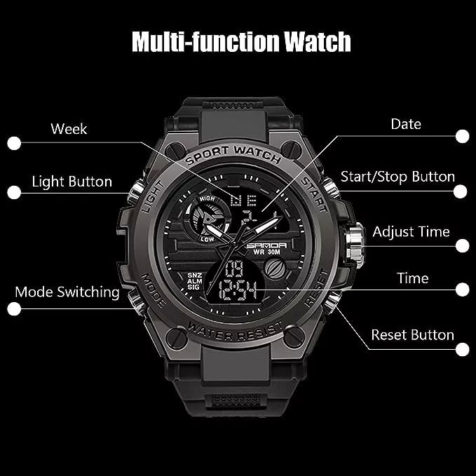 Reloj De Pulsera Táctico Deportivo Impermeable Para Hombre.