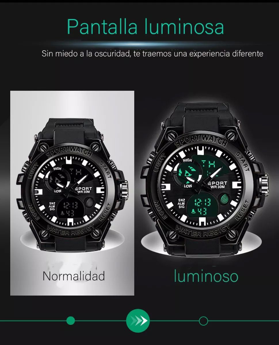 Reloj De Pulsera Táctico Deportivo Impermeable Para Hombre.