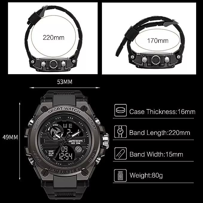 Reloj De Pulsera Táctico Deportivo Impermeable Para Hombre.