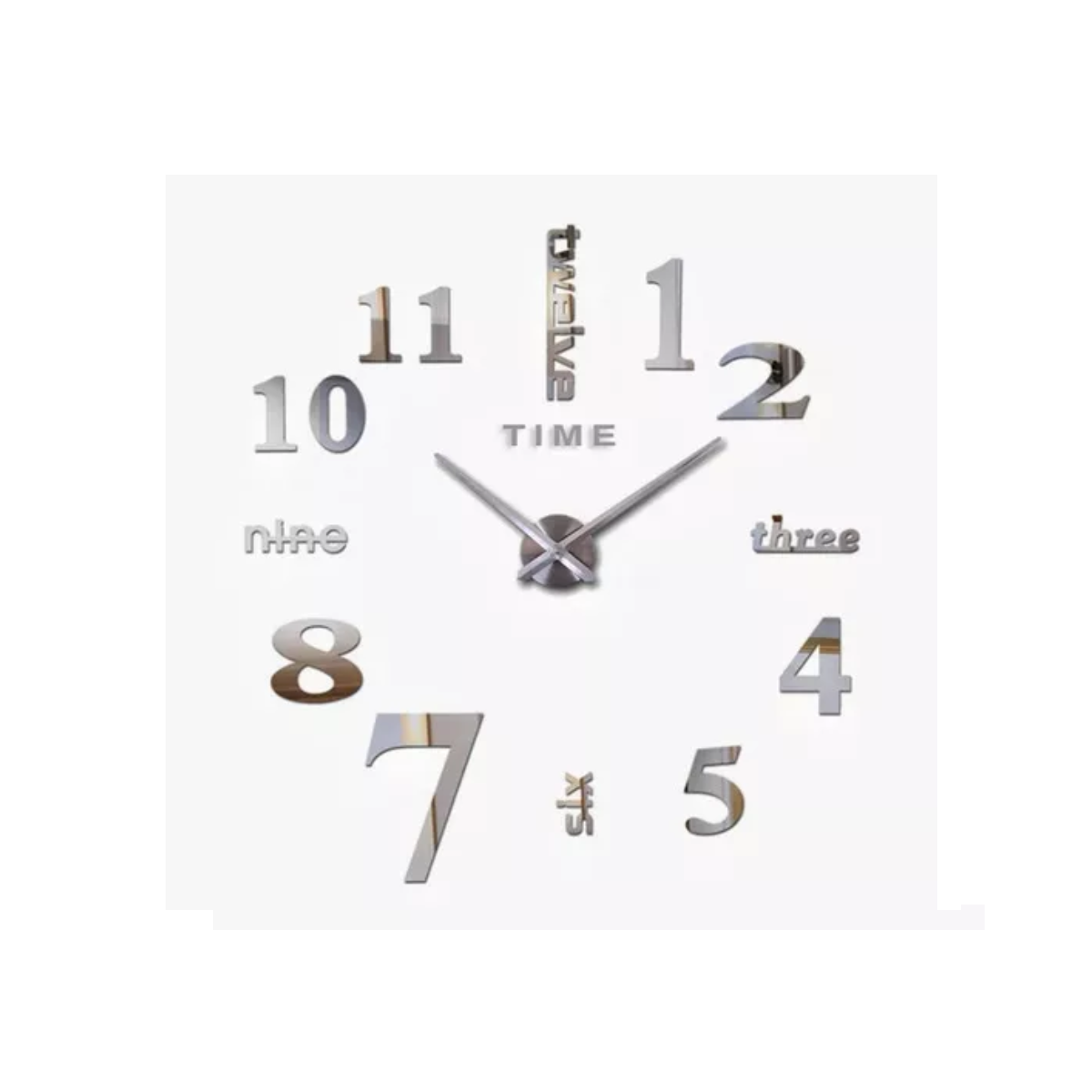 reloj cuarzo reloj de pared color plata