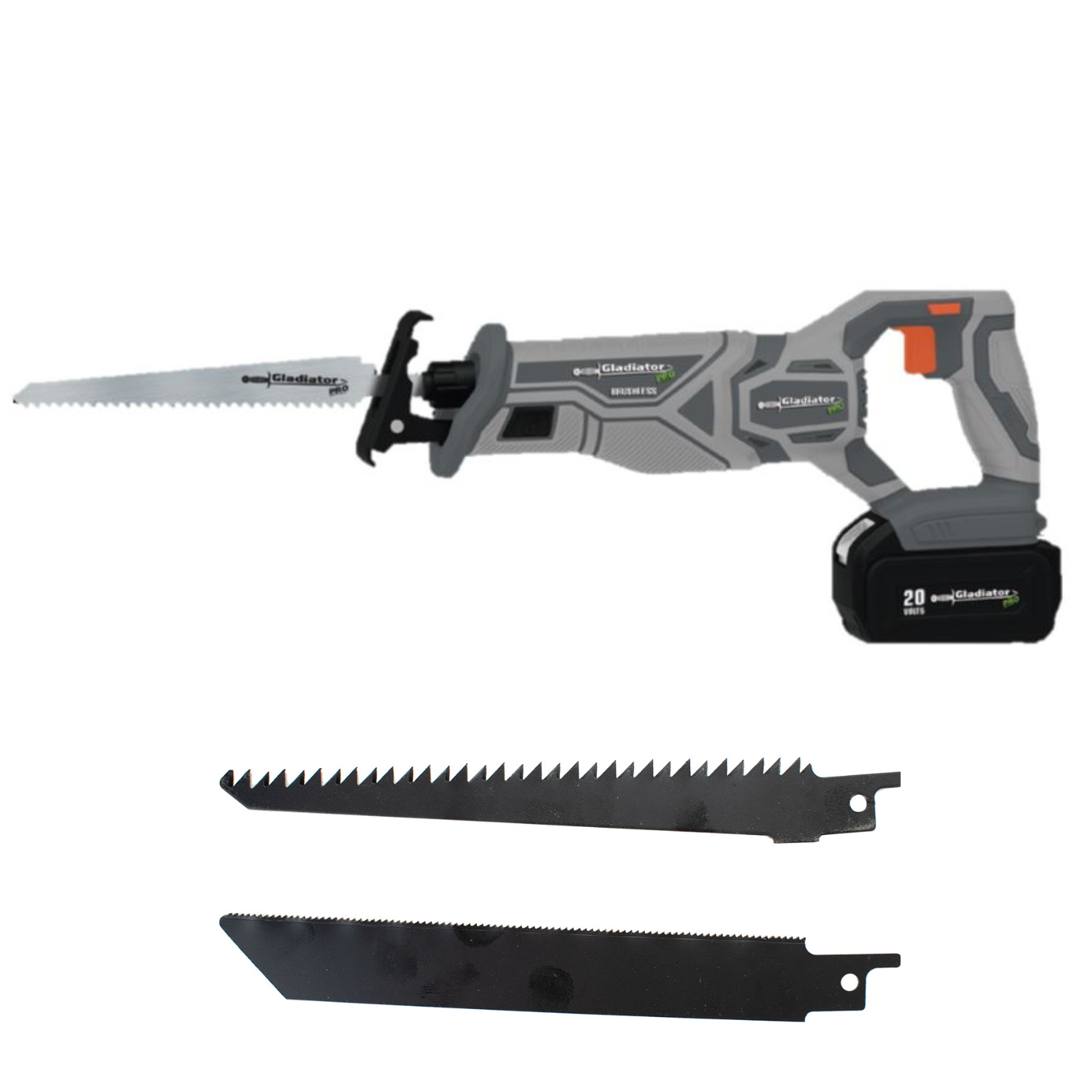 Sierra de sable recargable 20 V sin escobillas Capacidad 150 mm (1 batería 4 Ah y cargador 3 Ah); 120 V M 50/60; enchufe UL.