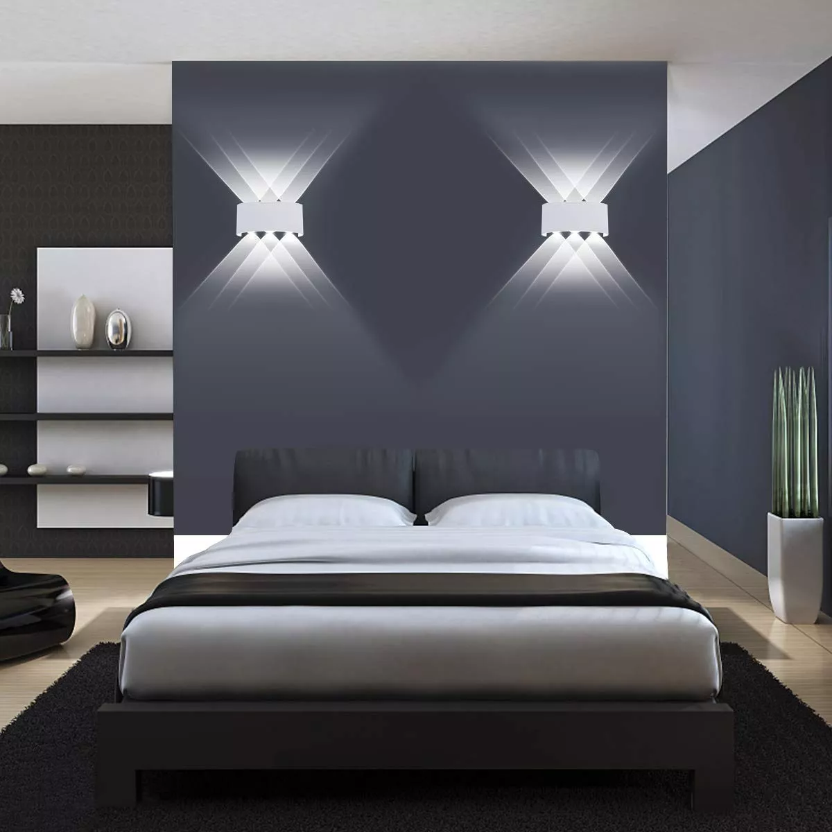 Luz De Pared Luz Arbotante Led Pared Uso Exterior 6500k 6w Blanco