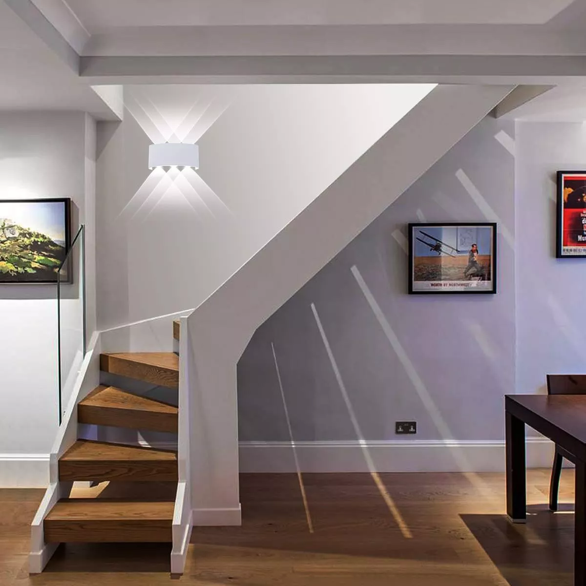 Luz De Pared Luz Arbotante Led Pared Uso Exterior 6500k 6w Blanco