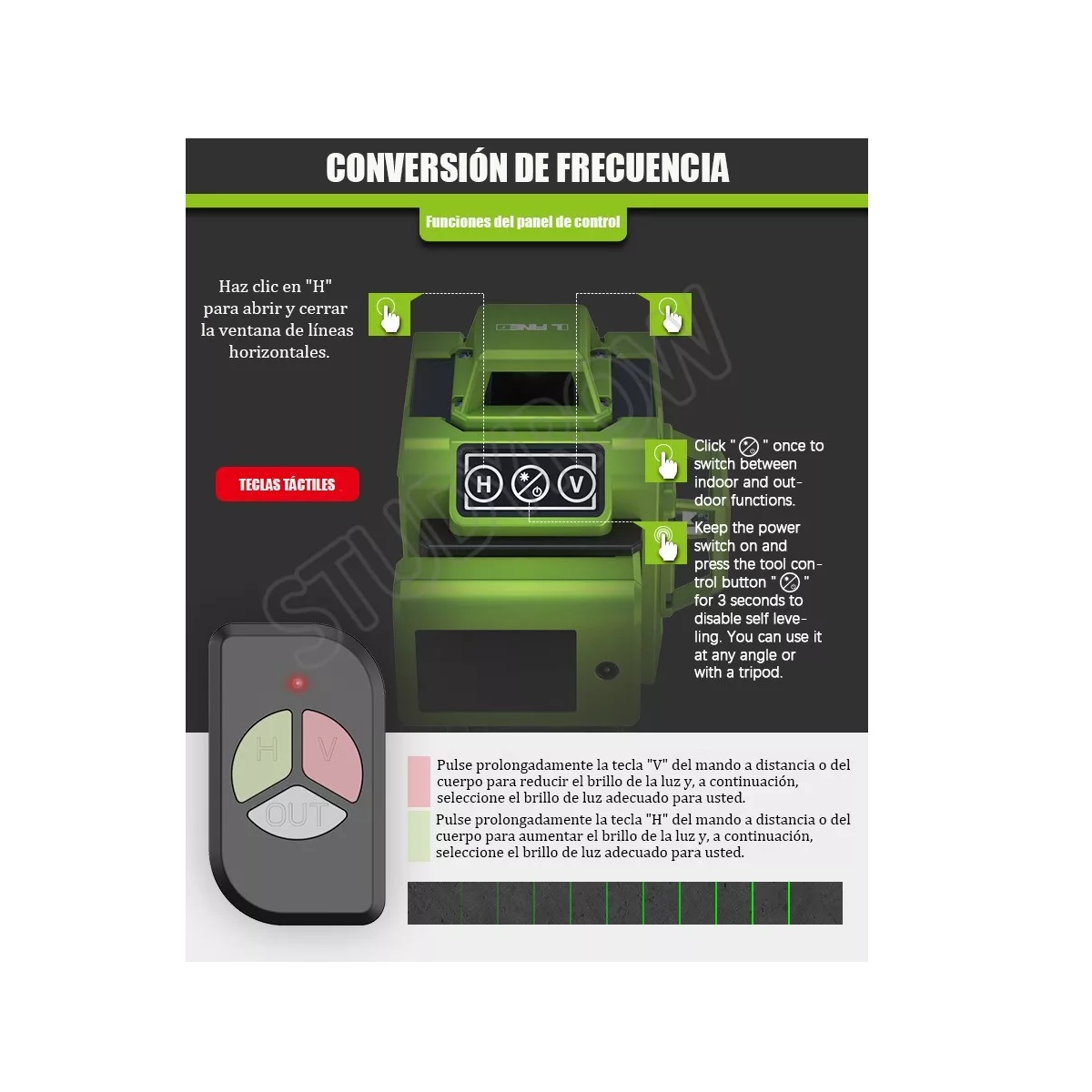 Nivel Laser Verde 4d 16 Líneas Autonivelante 2 Baterías Estuche