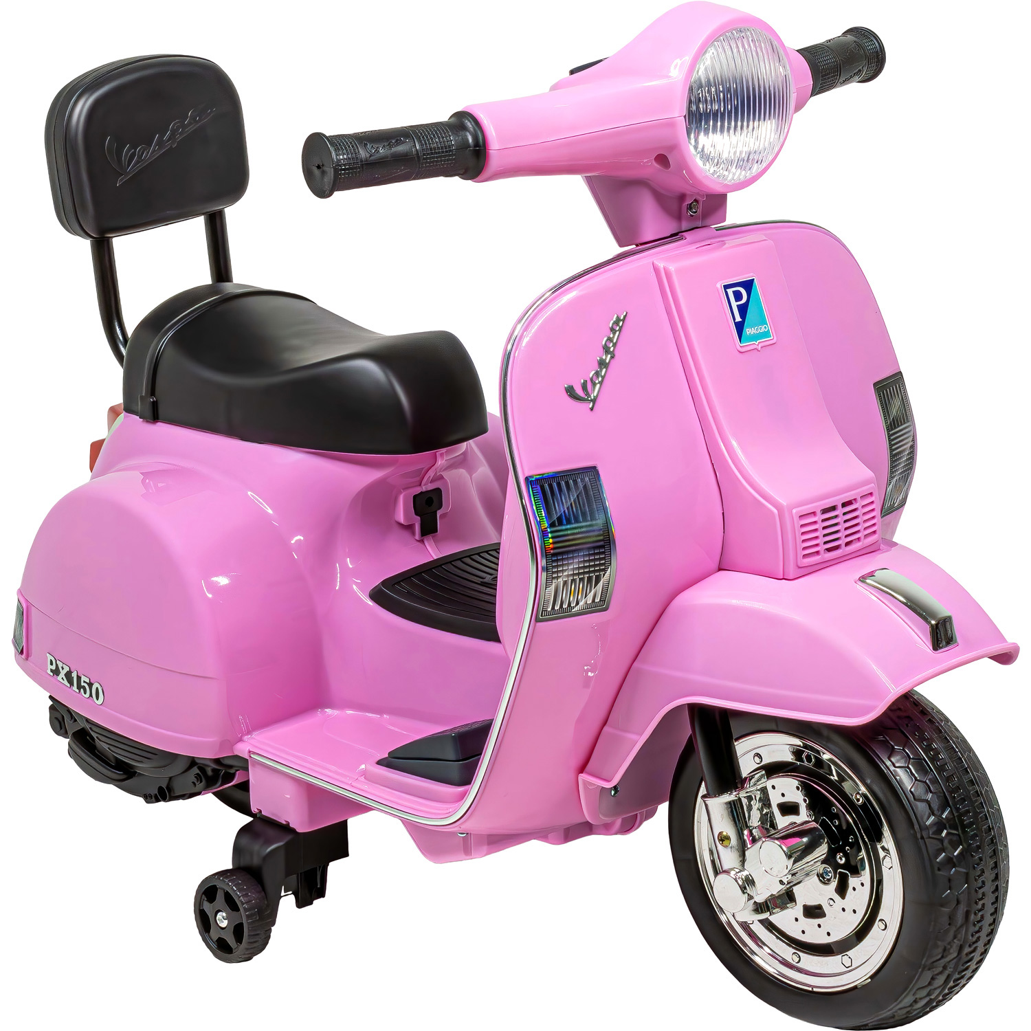 Moto Vespa Eléctrica Montable Niña Ajustable Clásica Rosa 6v