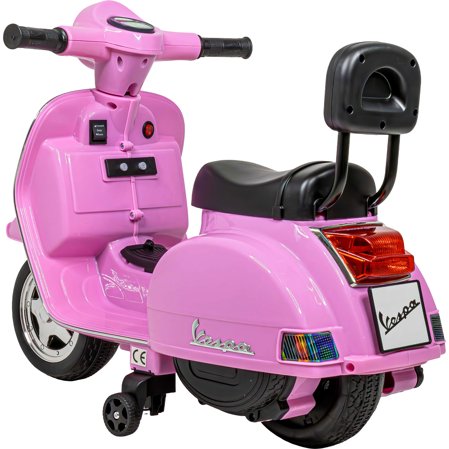 Moto Vespa Eléctrica Montable Niña Ajustable Clásica Rosa 6v