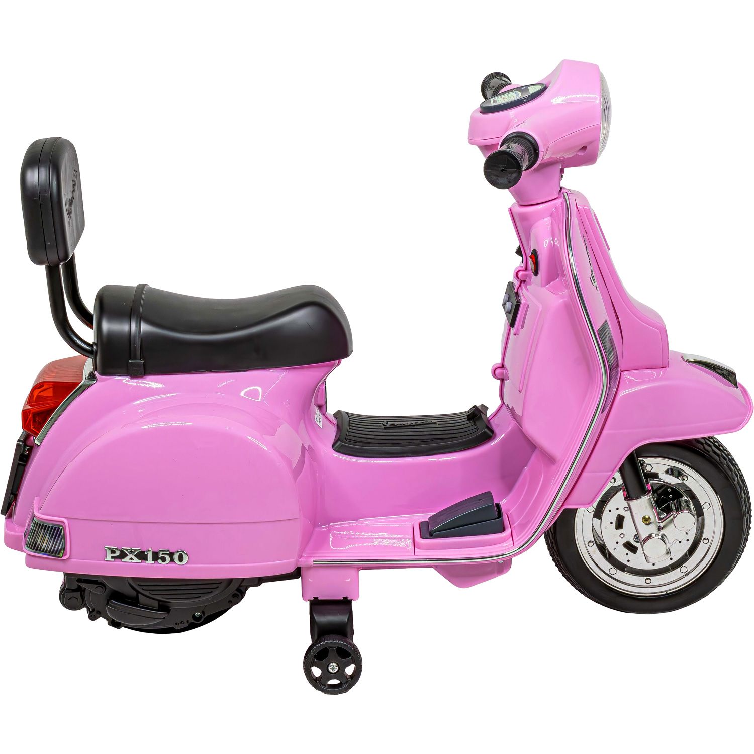Moto Vespa Eléctrica Montable Niña Ajustable Clásica Rosa 6v