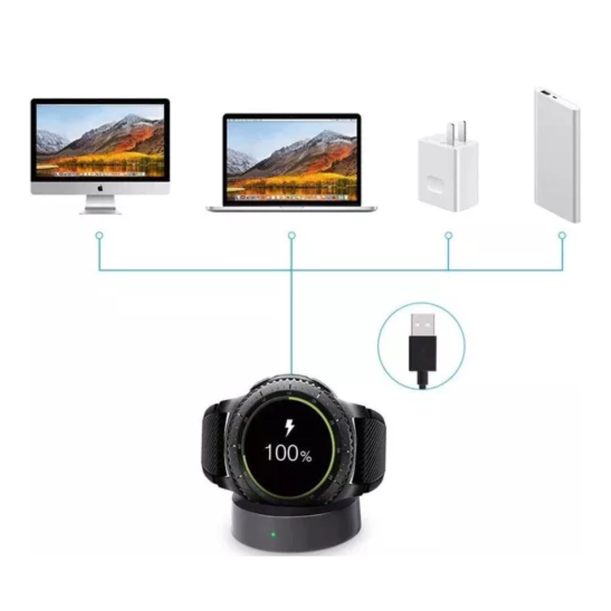 Cargador Samsung Galaxy 42mm/46mm Sport Negro