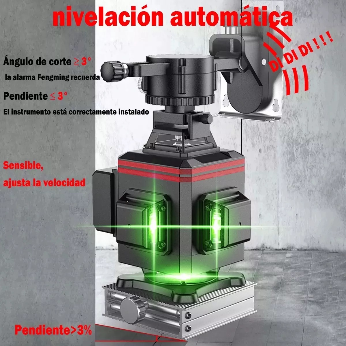 16 Líneas Niveles Laser 4d 3  Autonivelante Pantalla Digital Control Remoto