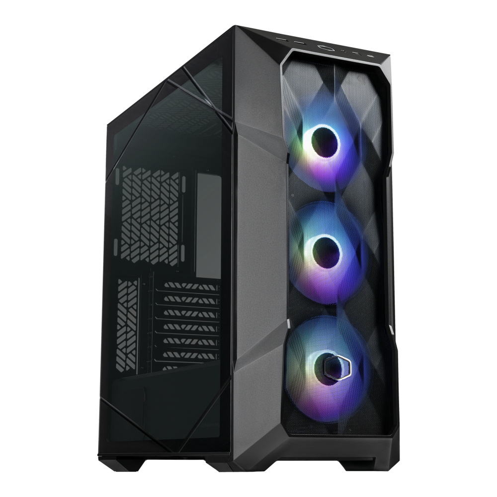 Gabinete Cooler Master MasterBox TD500 Mesh V2 con Ventana Midi-Tower, ATX/EATX/Micro-ATX/Mini-ITX/SSI CEB, USB 3.0, sin Fuente, 3 Ventiladores ARGB Instalados, Negro