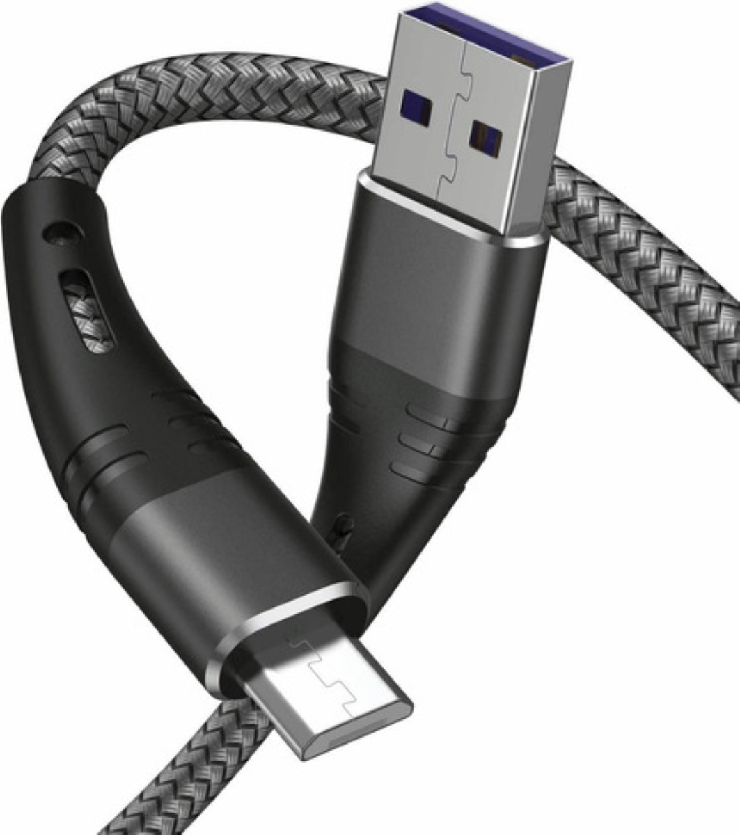 Cable V8 Micro Usb De Datos Carga Rápida 3 Metros 2pzs Gris