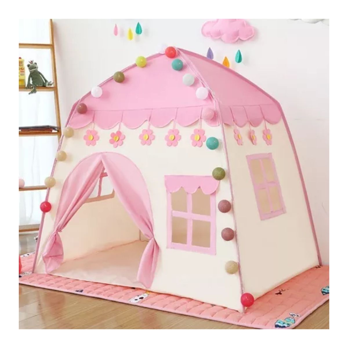Castillo Casita Carpa Princesa De Niños Interior Y Exterior, Rosa