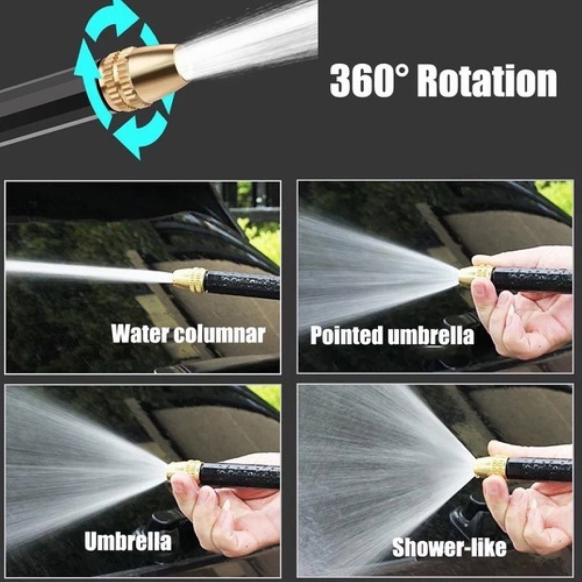 Pistola De Agua Herramienta De Limpieza De Alta Presión, Negro